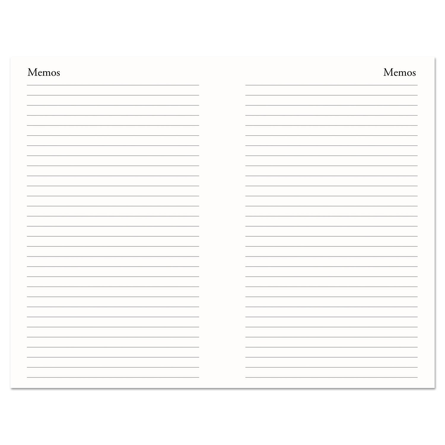 House of Doolittle™ Memo Size Daily Appointment Book with 15-Minute Schedule, 8 x 5, Black Cover, 12-Month (Jan to Dec): 2025