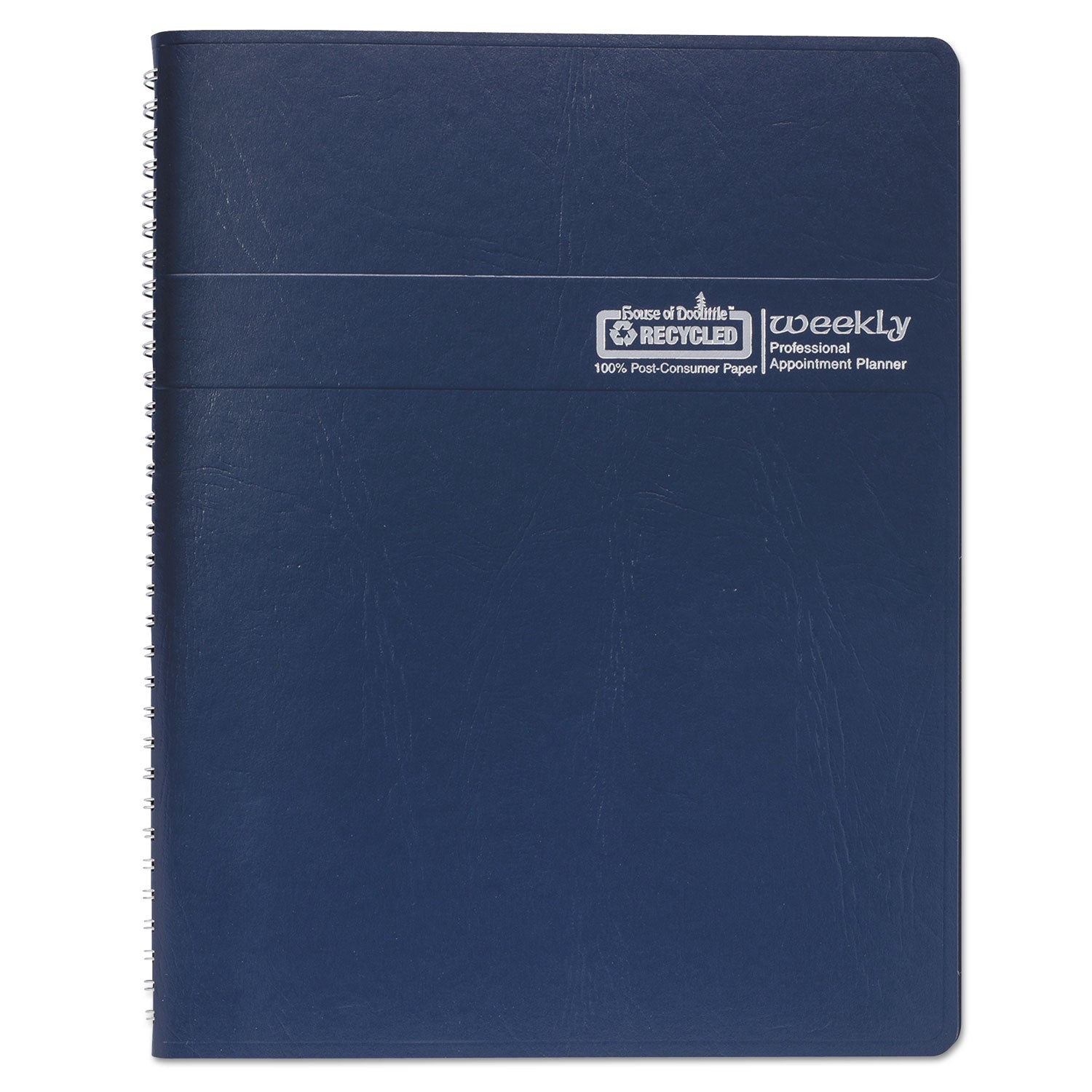 House of Doolittle™ Recycled Professional Weekly Planner, 15-Minute Appts, 11 x 8.5, Blue Wirebound Soft Cover, 12-Month (Jan to Dec): 2025