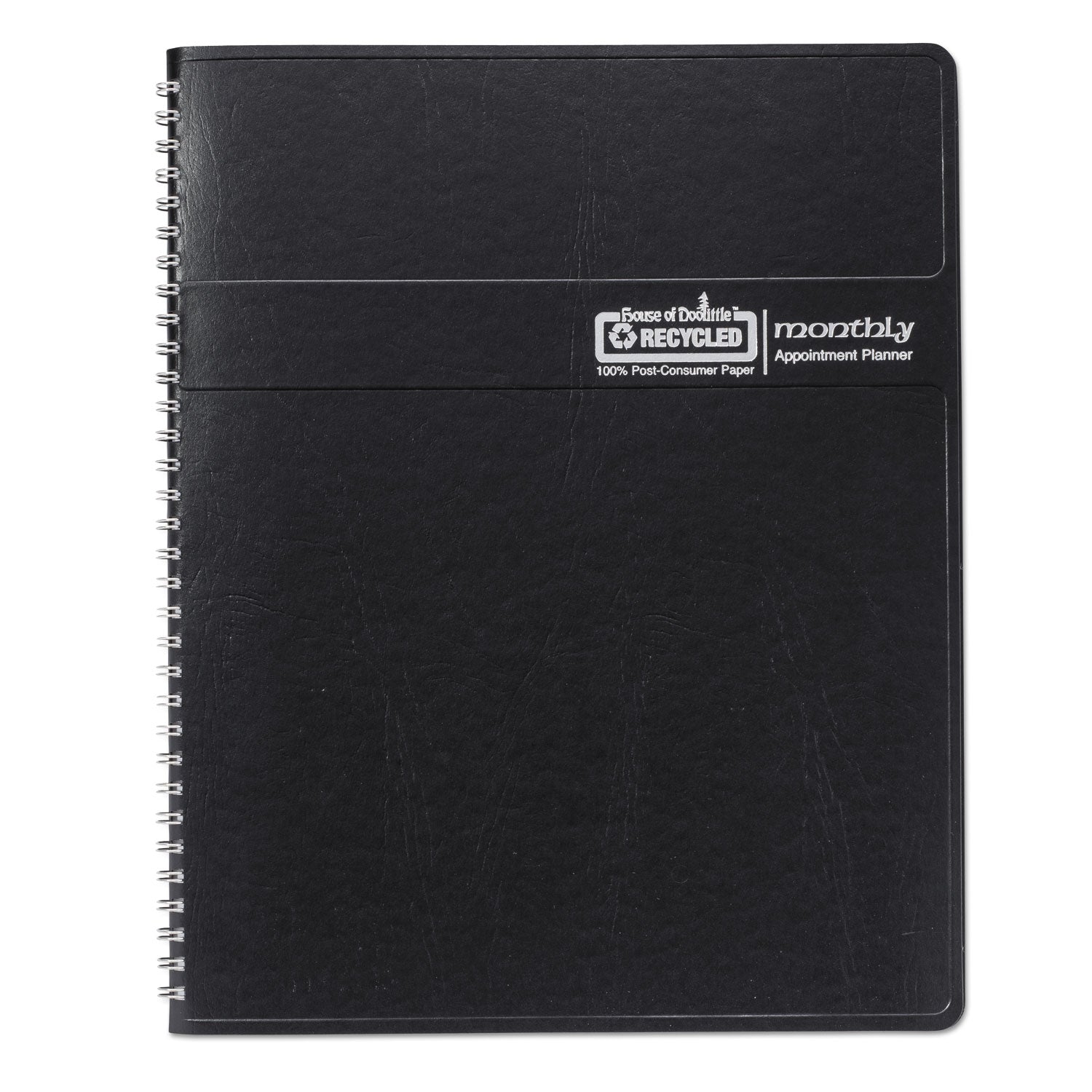 House of Doolittle™ 14-Month Recycled Ruled Monthly Planner, 8.75 x 6.78, Black Cover, 14-Month: Dec 2024 to Jan 2026