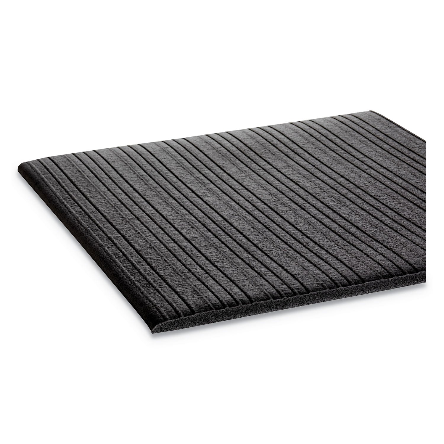 Crown Ribbed Vinyl Anti-Fatigue Mat, 36 X 60, Black