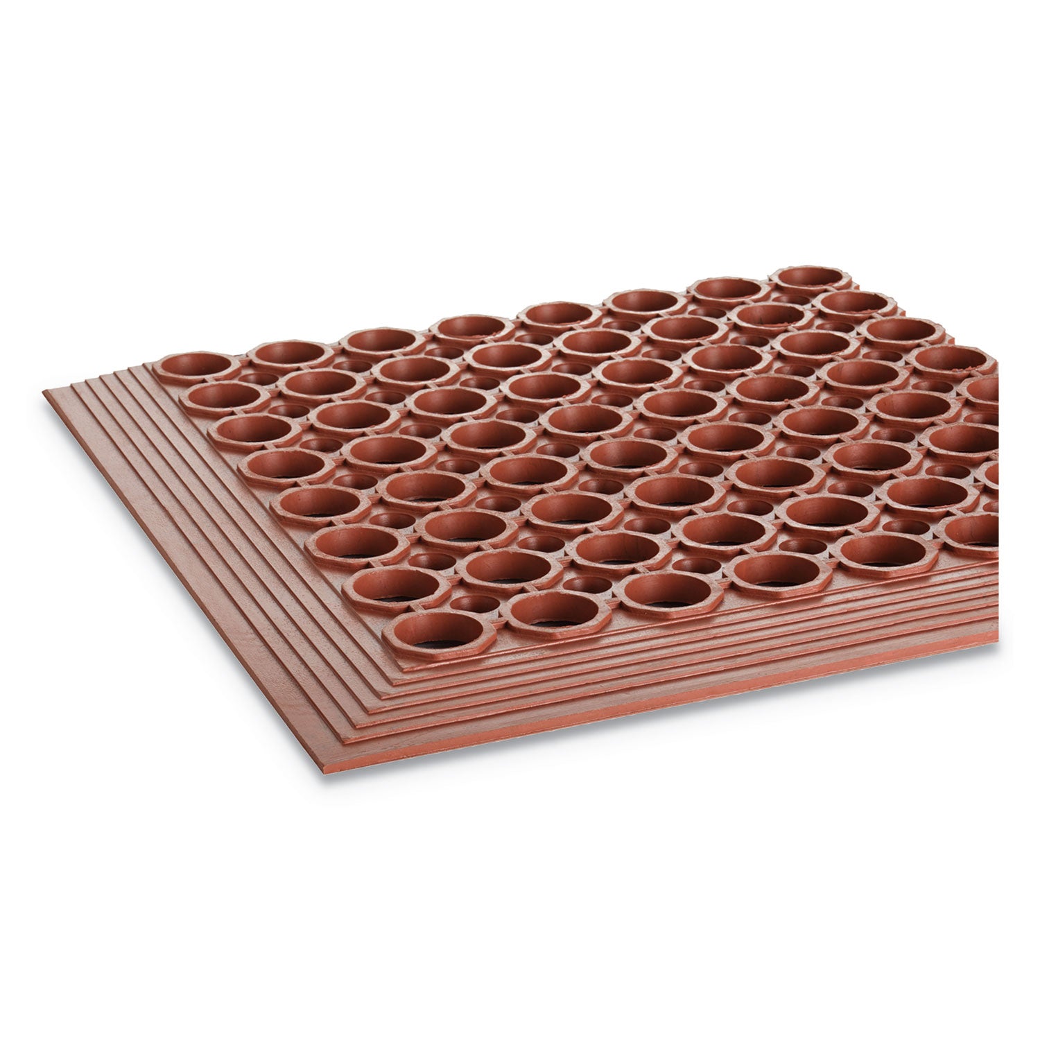 Crown Safewalk-Light Heavy-Duty Anti-Fatigue Mat, Rubber, 36 X 60, Terra Cotta