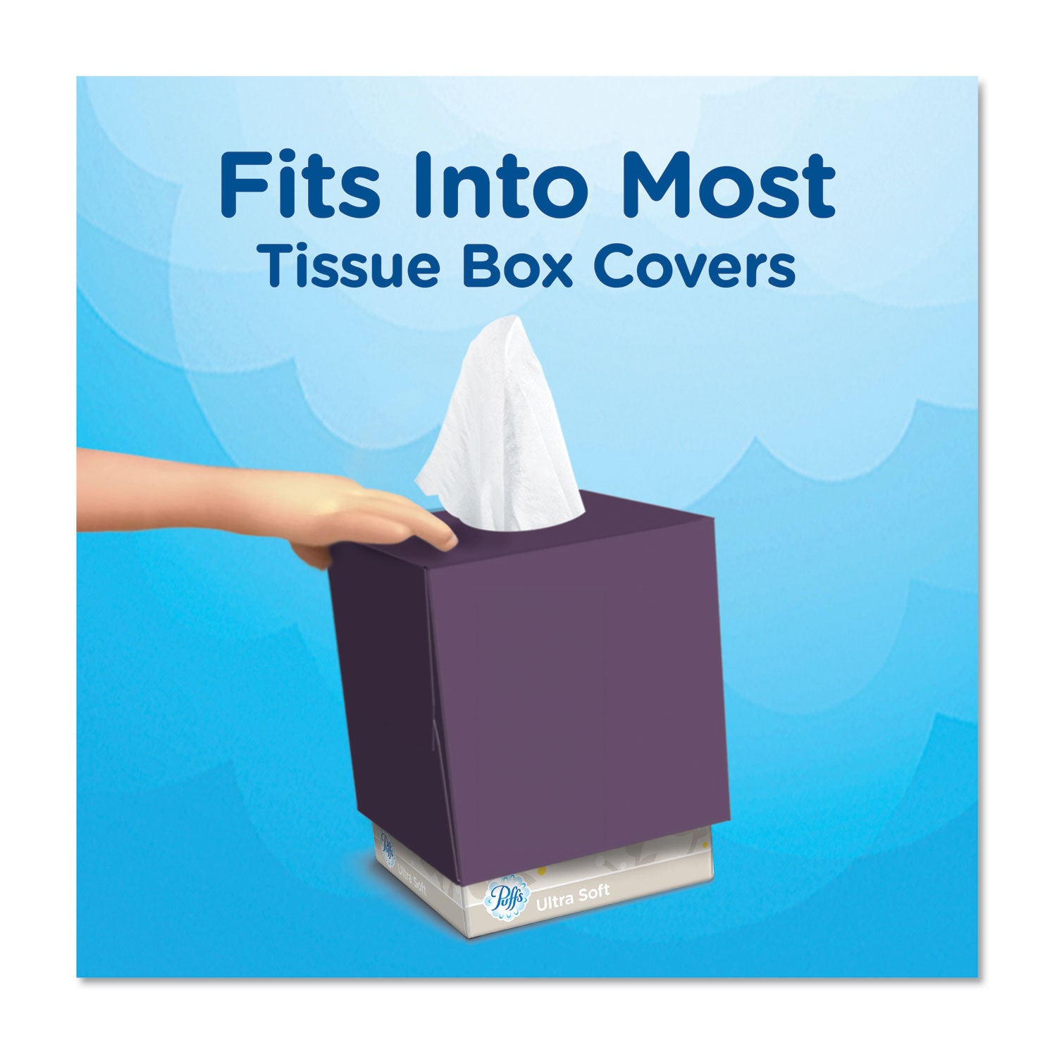 Puffs® Ultra Soft Facial Tissue, 2-Ply, White, 56 Sheets/box, 4 Boxes/pack, 6 Packs/carton