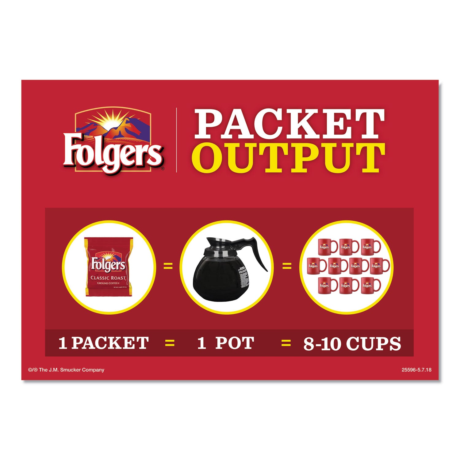 Folgers® Ground Coffee, Fraction Packs, Special Roast, 0.8 oz,  42/Carton