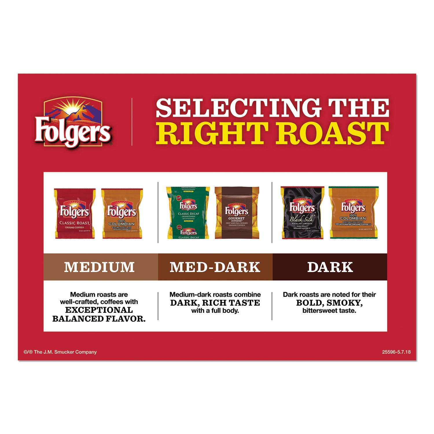 Folgers® Ground Coffee Fraction Packs, Traditional Roast, 2oz, 42/carton