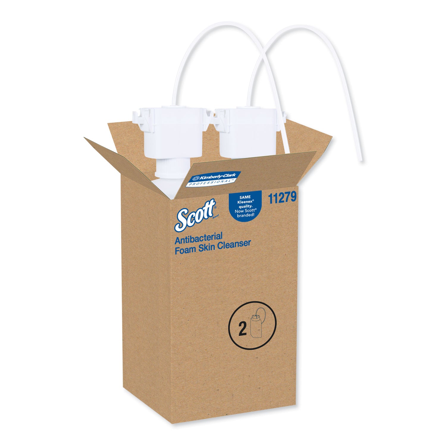 Scott® Antimicrobial Foam Skin Cleanser Refill, Unscented, 1,500 mL, 2/Carton