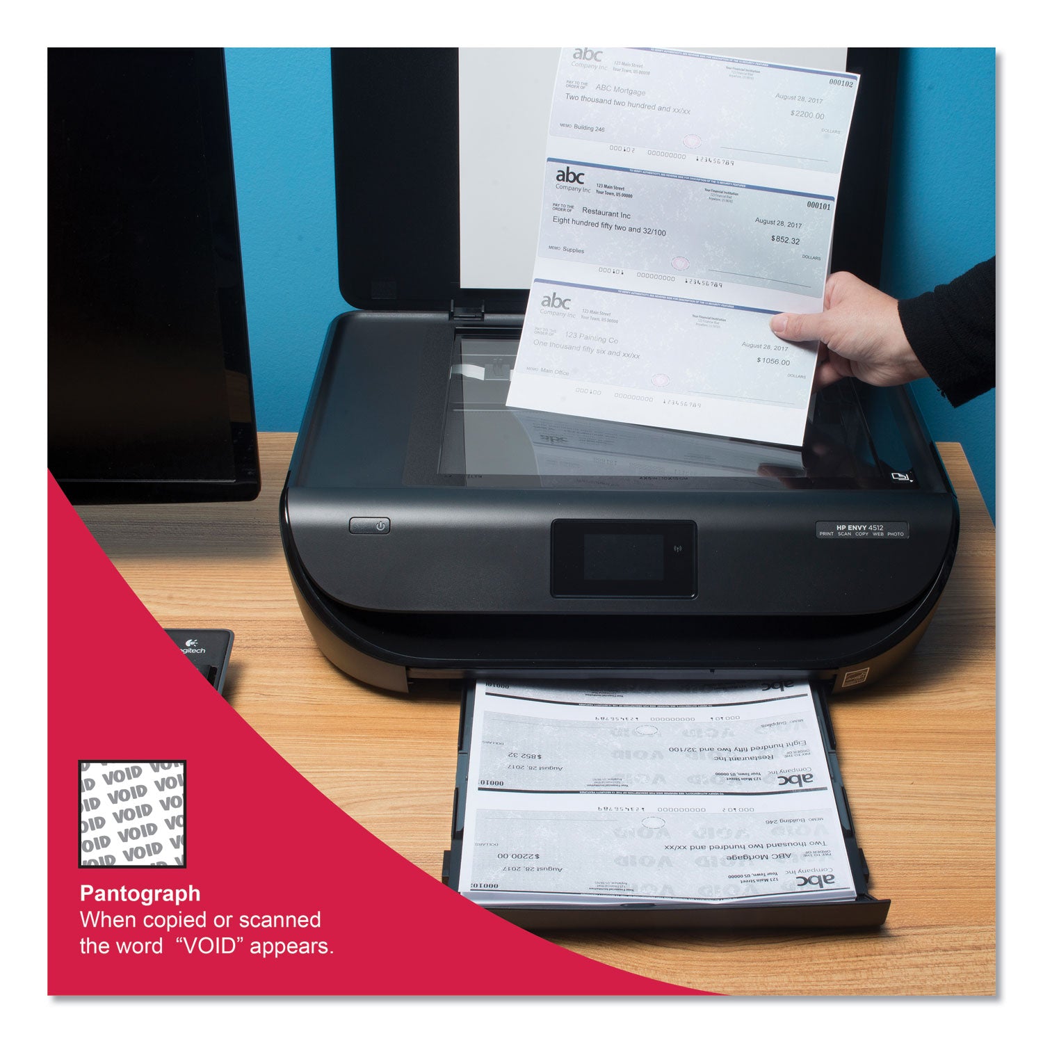 DocuGard™ Premier Prismatic Check, 13 Features, 8.5 X 11, Blue/green Prismatic, 500/ream