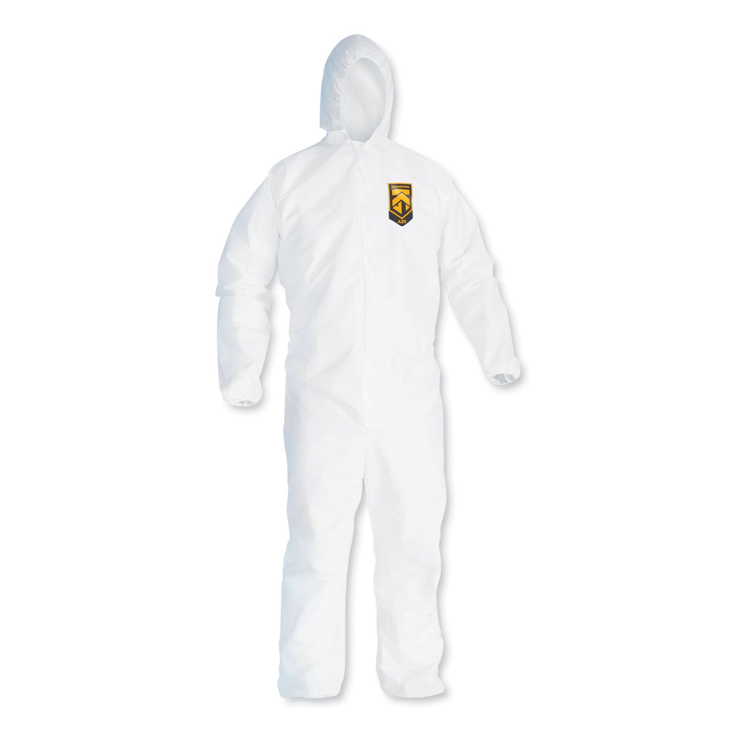 KleenGuard™ A20 Breathable Particle Protection Coveralls, Zipper Front, Large, White