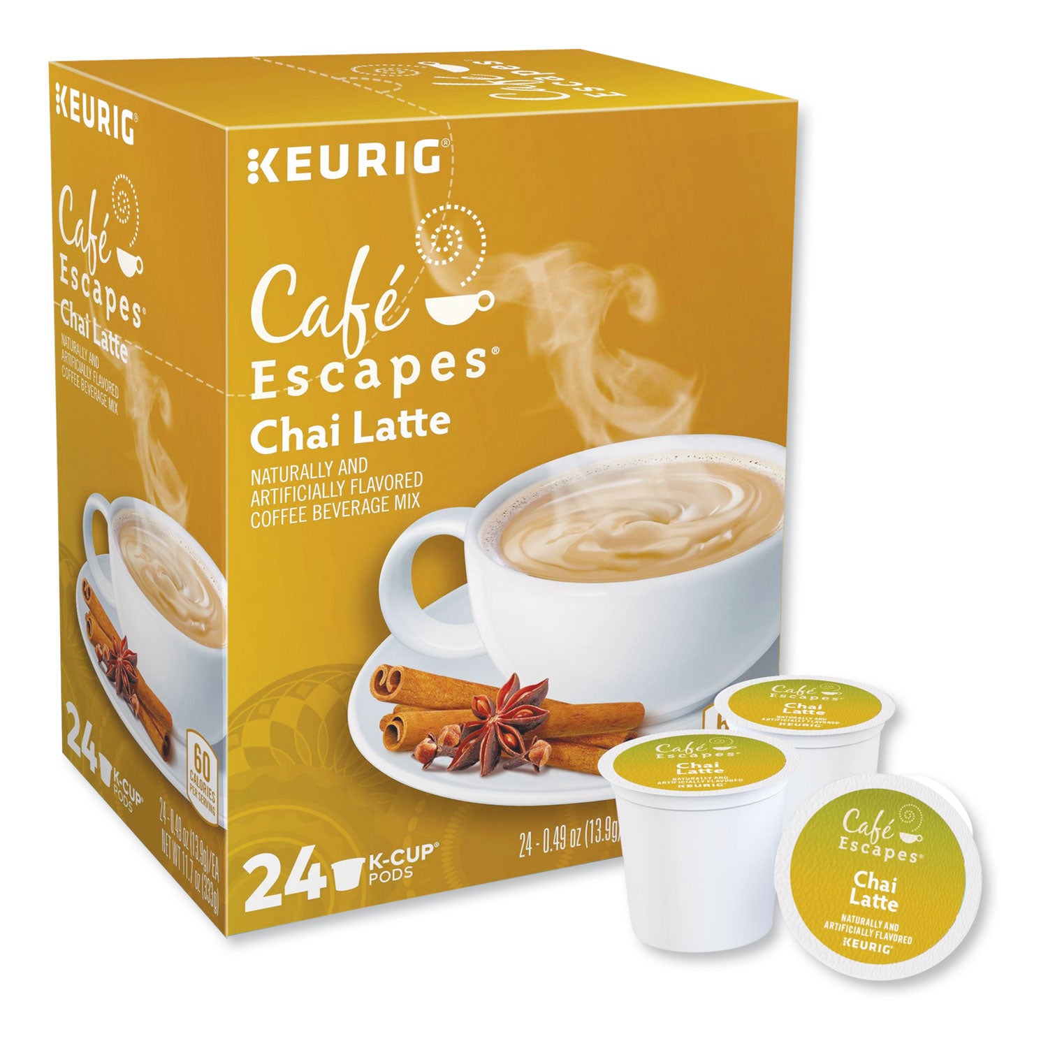 Café Escapes® Chai Latte K-Cups, 96/Carton