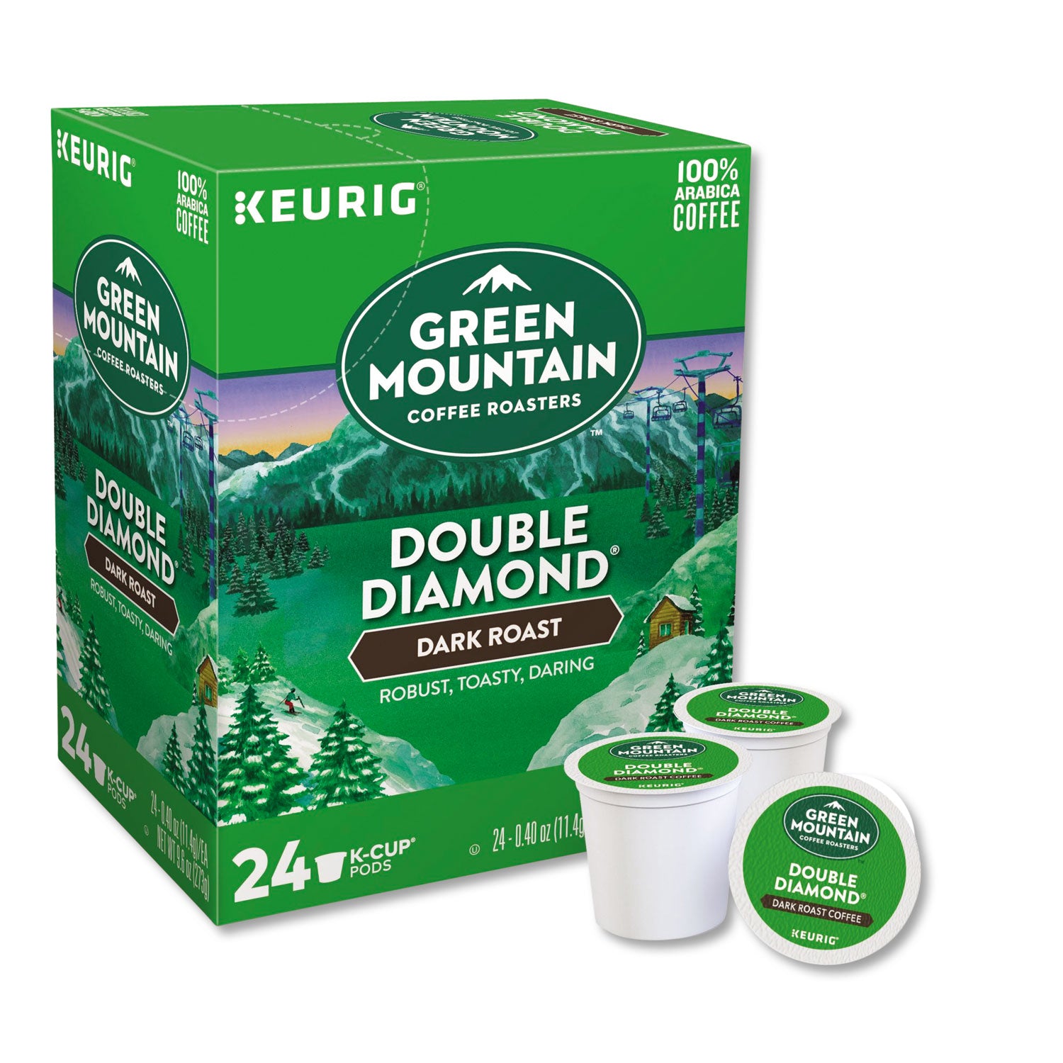 Green Mountain Coffee® Double Black Diamond Extra Bold Coffee K-Cups, 24/box