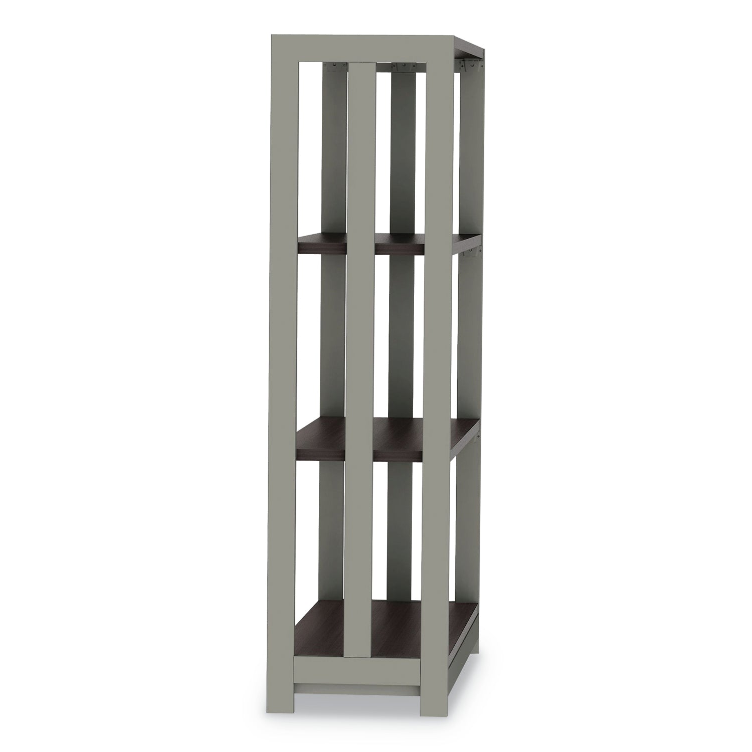 Linea Italia® Trento Line Bookcase, Three-Shelf, 31.5w x 11.63d x 43.25h, Mocha