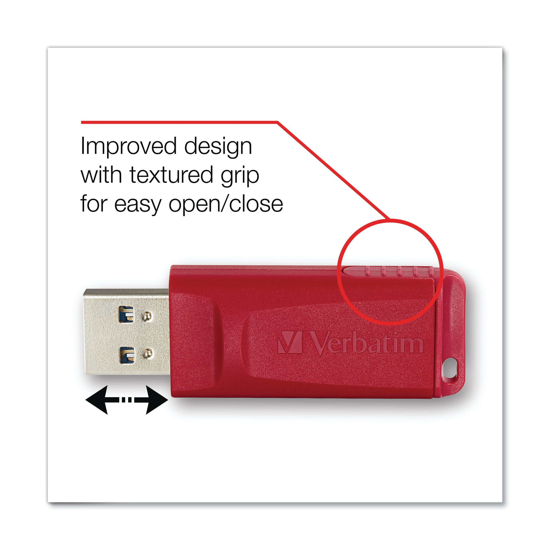 Verbatim® Store 'n' Go Usb Flash Drive, 8 Gb, Red