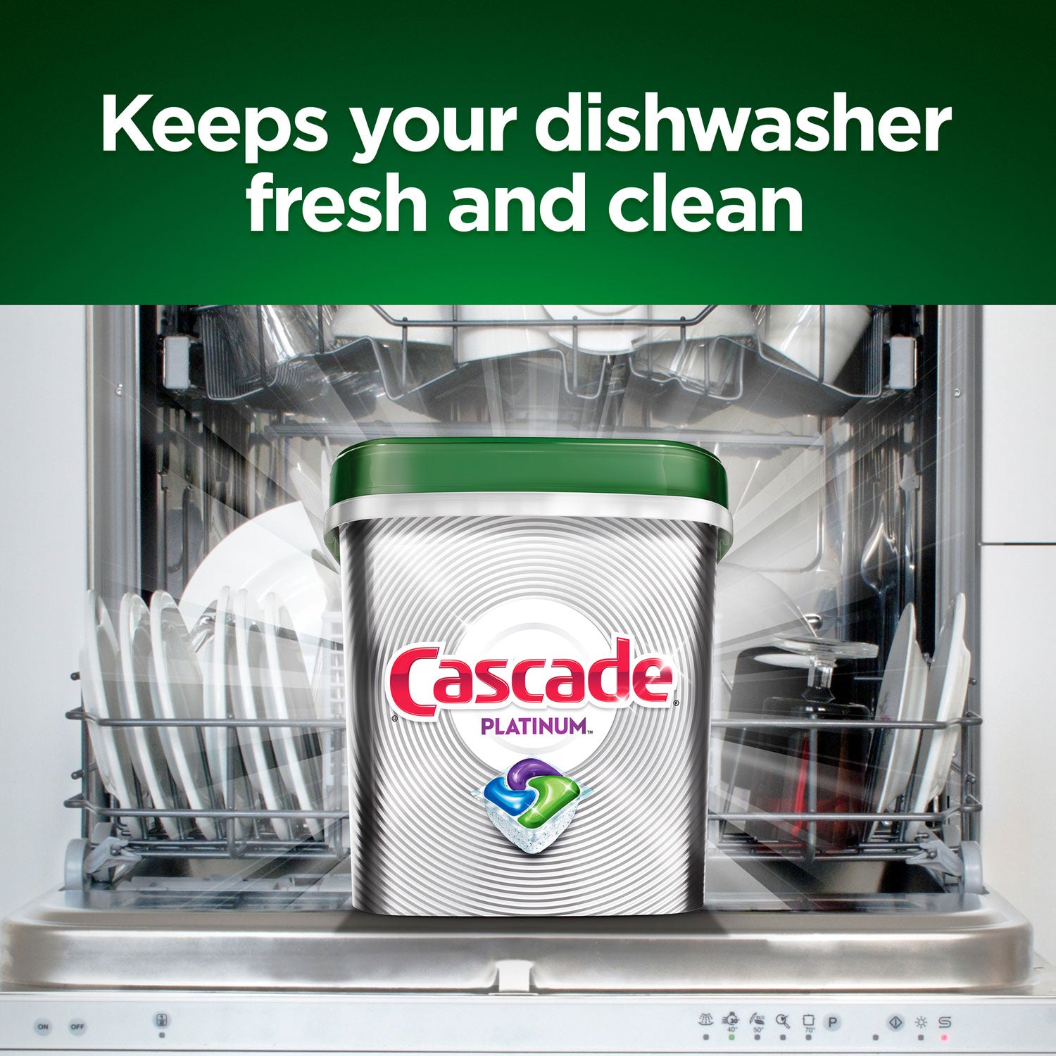 Cascade® ActionPacs, Fresh Scent, 34.5 oz Tub, 62 Pacs/Tub