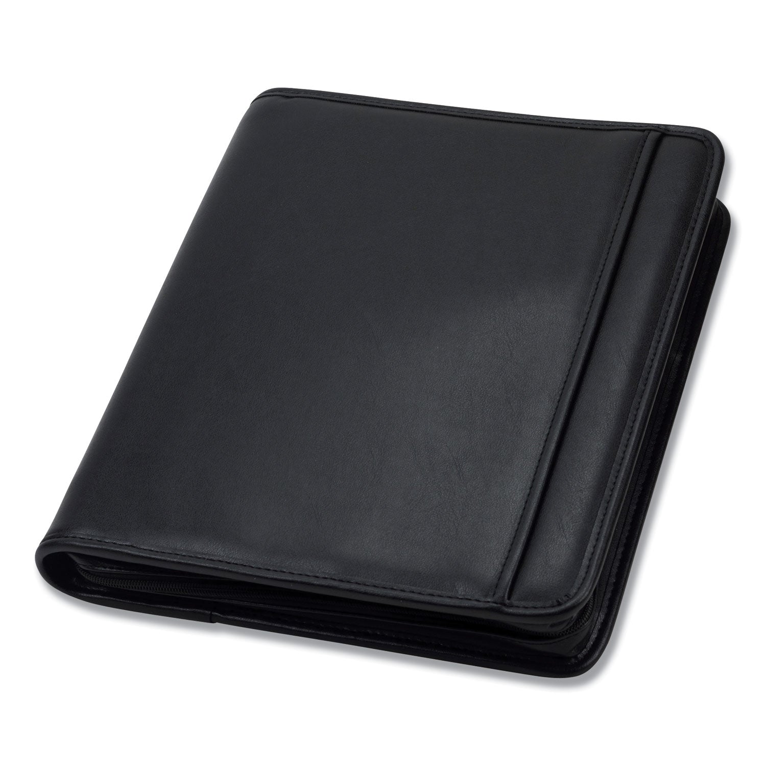Samsill® Professional Zippered Pad Holder/ring Binder, Pockets, Writing Pad, Vinyl Black