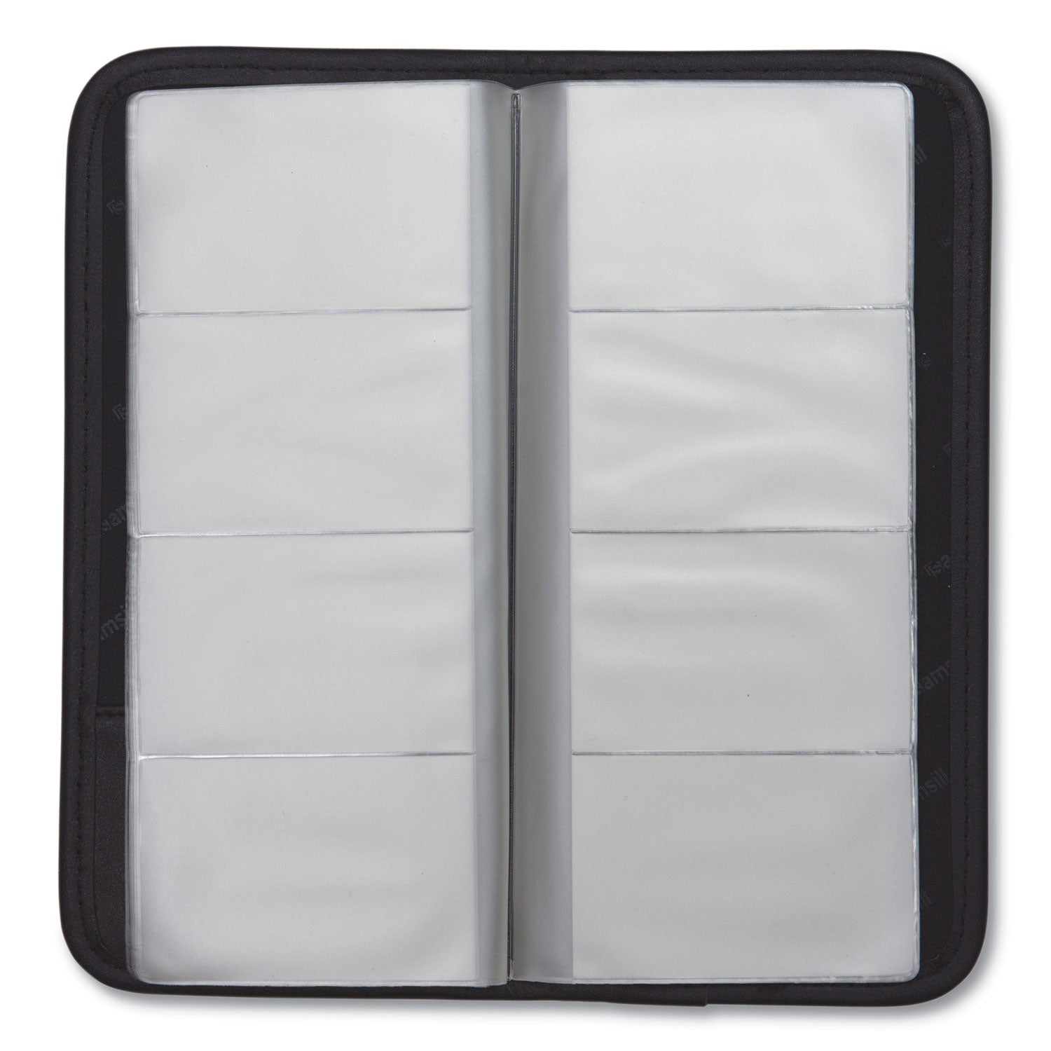 Samsill® Professional Vinyl Business Card File, Holds 160 2 x 3.5 Cards, 4.75 x 10.25, Black