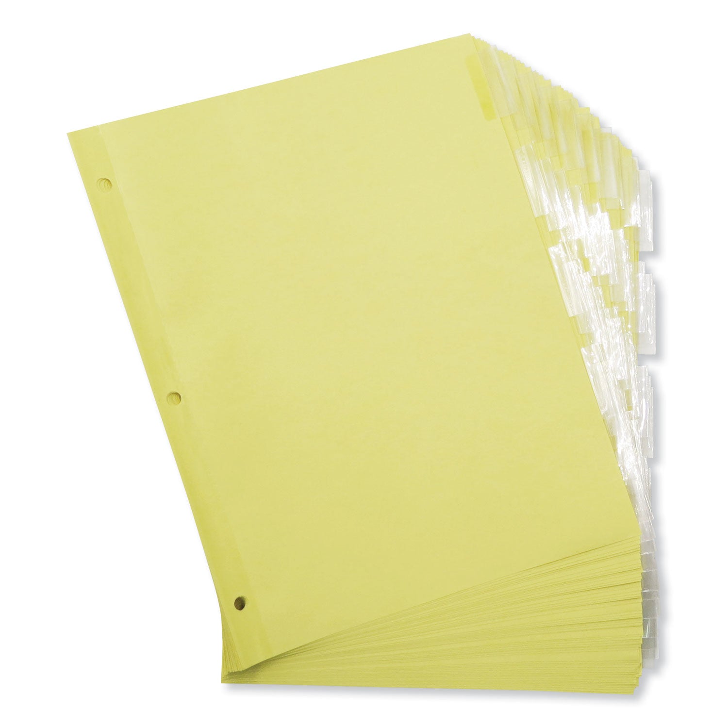 Universal® Insertable Tab Index, 5-Tab, 11 x 8.5, Buff, Clear Tabs, 24 Sets