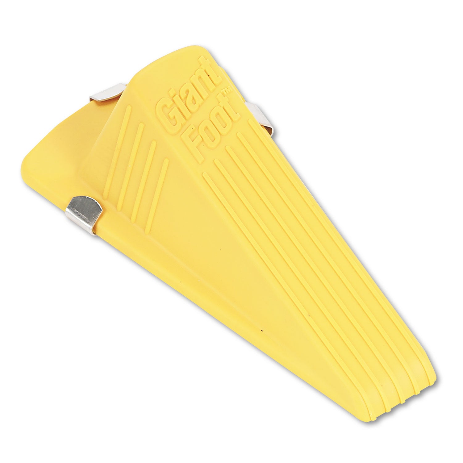 Master Caster® Giant Foot Magnetic Doorstop, No-Slip Rubber Wedge, 3.5w X 6.75d X 2h, Yellow