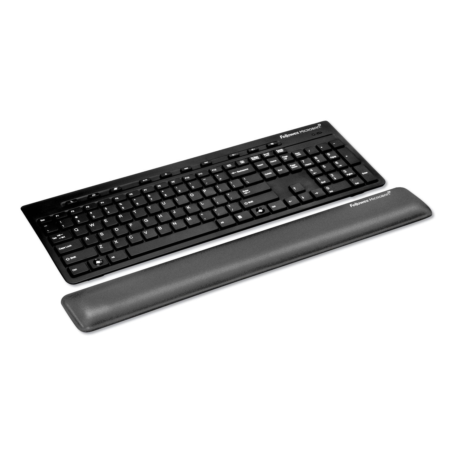 Fellowes® Keyboard Wrist Support with Microban Protection, 18.37 x 2.75, Graphite