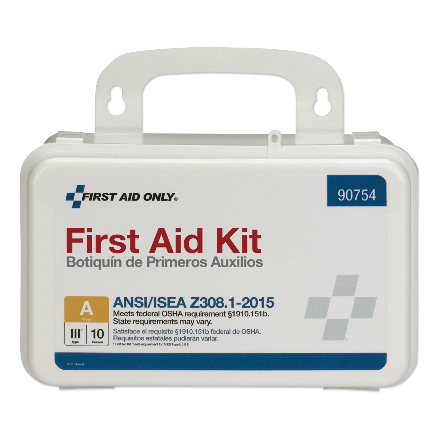 First Aid Only™ Ansi Class A 10 Person First Aid Kit, 71 Pieces, Plastic Case