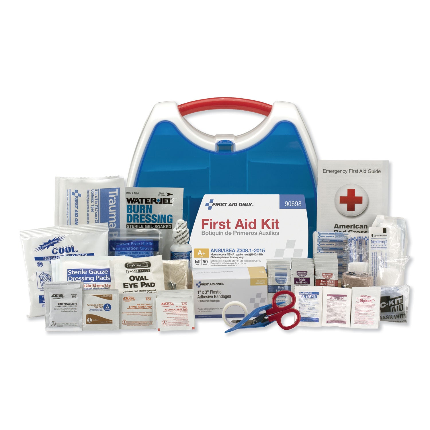 ReadyCare First Aid Kit for 50 People, ANSI A+, 238 Pieces, Plastic Case