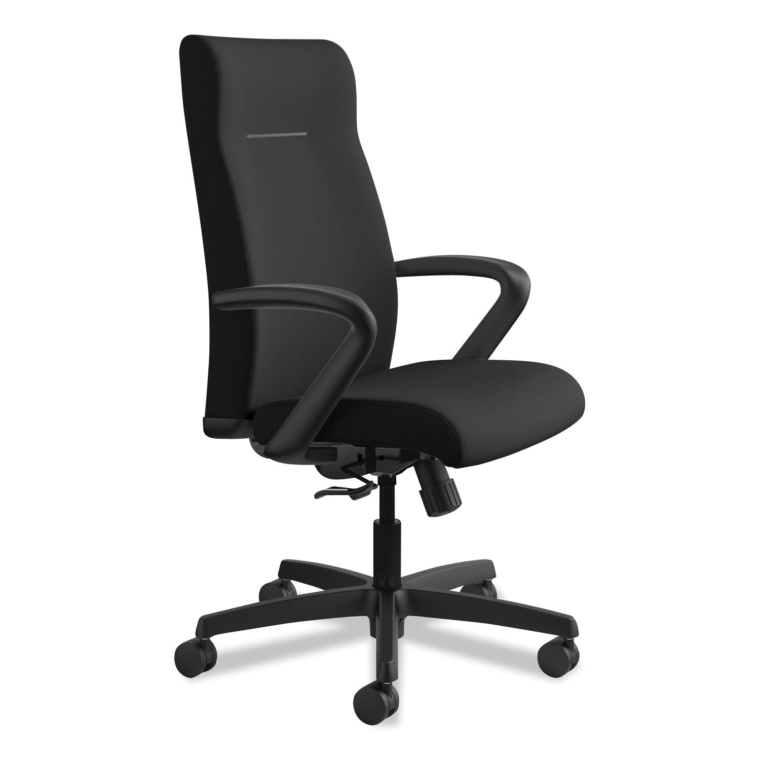HON® Ignition Series Executive High-Back Chair, Supports Up To 300 Lb, 17" To 21" Seat Height, Black