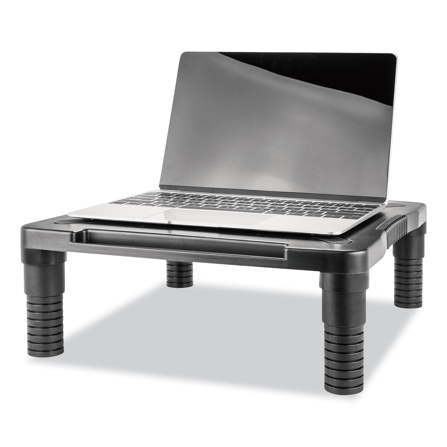 Innovera® Single Level Monitor Riser, 13.13" x 13.5" x 4.92" to 7.28", Black