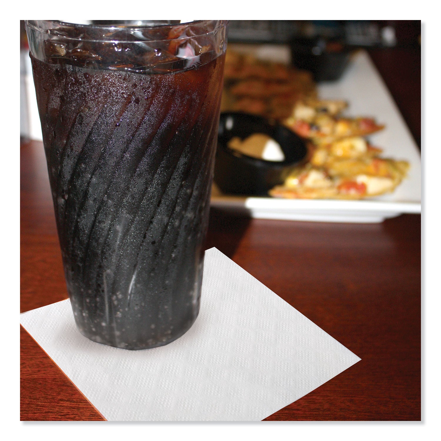 Tork® Universal Beverage Napkin, 1-Ply,9.13 X 9.13, 1/4 Fold, Poly-Pack, White, 4000/carton