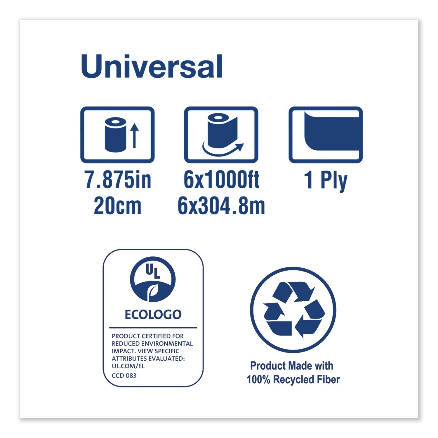 Tork® Hardwound Roll Towel, 1-Ply, 7.88" x 1,000 ft, White, 6 Rolls/Carton