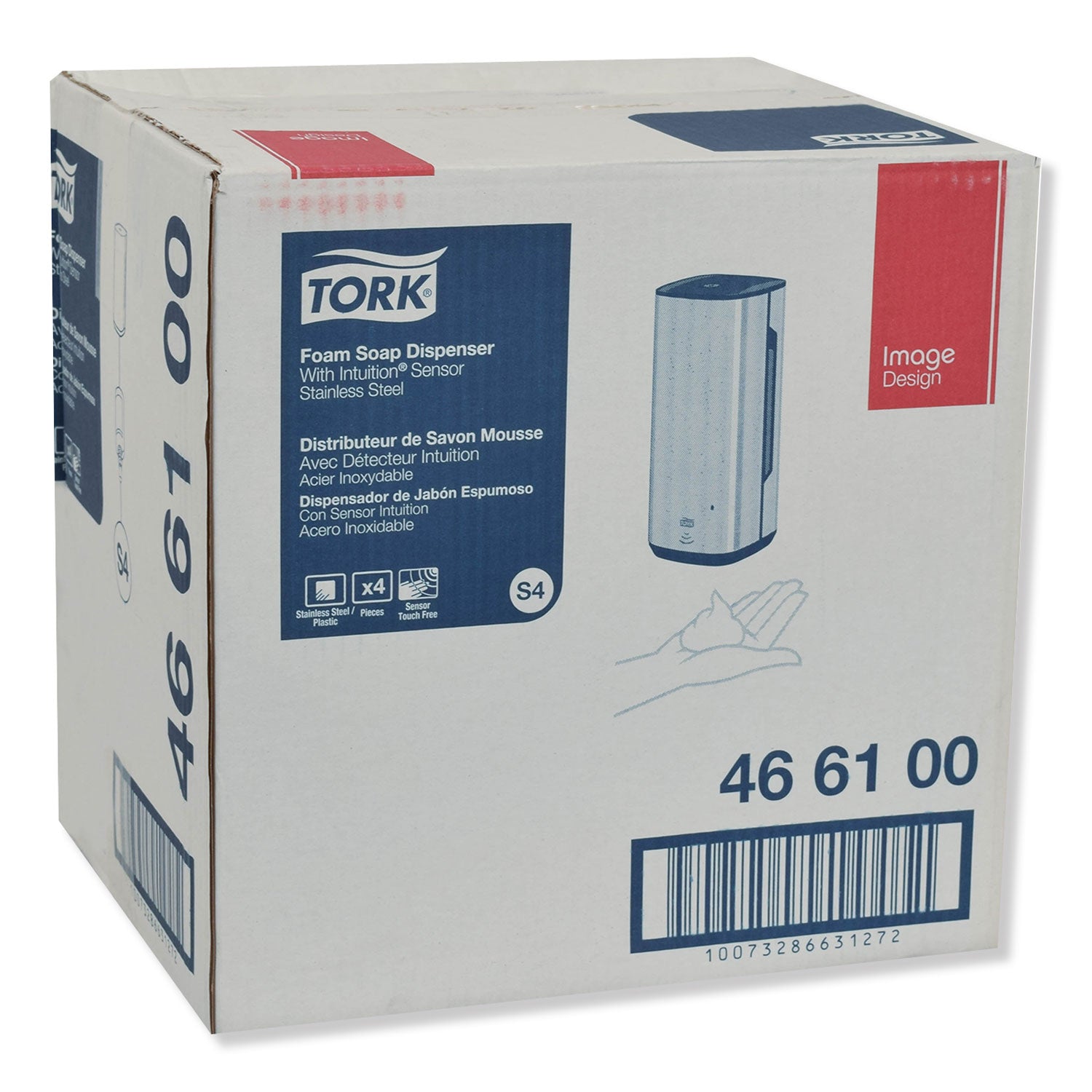 Tork® Image Design Foam Skincare Automatic Dispenser With Intuition Sensor, 1 L, 4.5 X 5.12 X 10.62, Stainless Steel