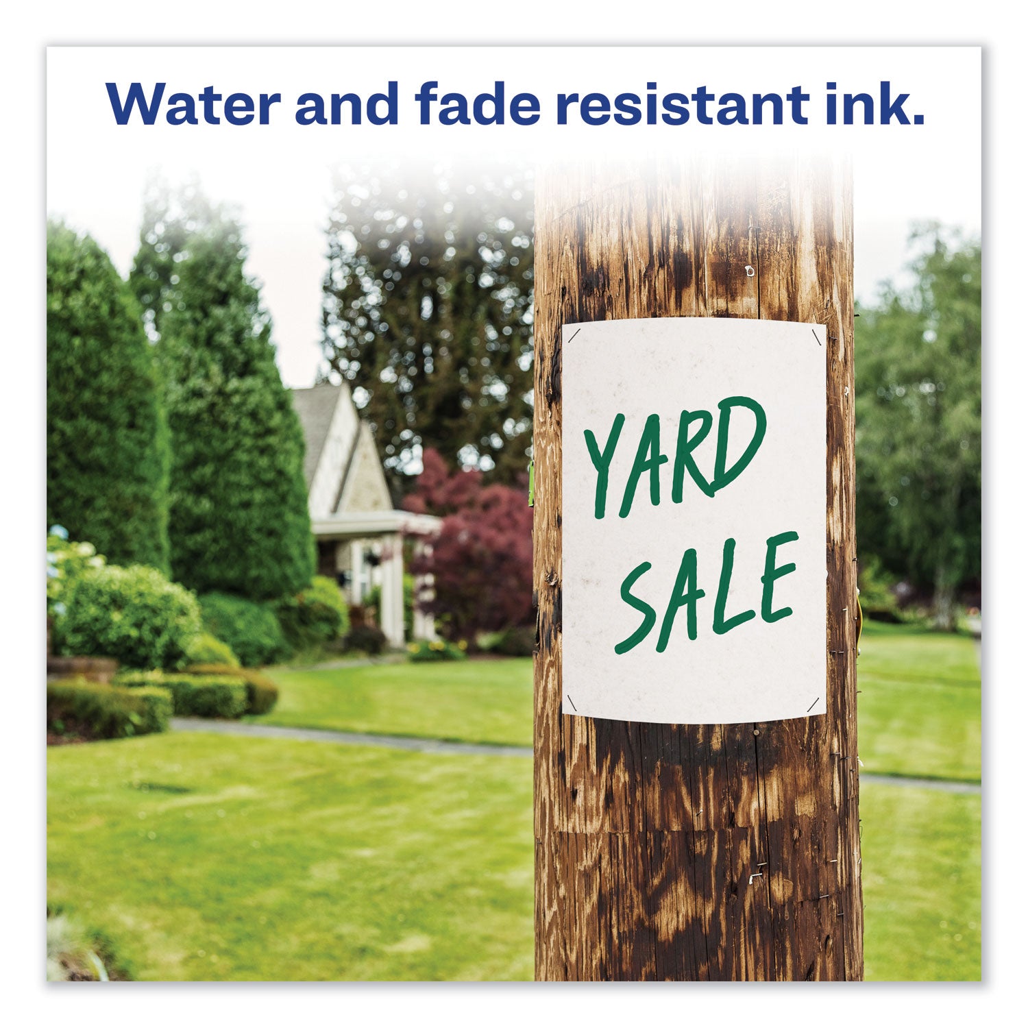 Avery® Marks A Lot Large Desk-Style Permanent Marker, Broad Chisel Tip, Green, Dozen (8885)