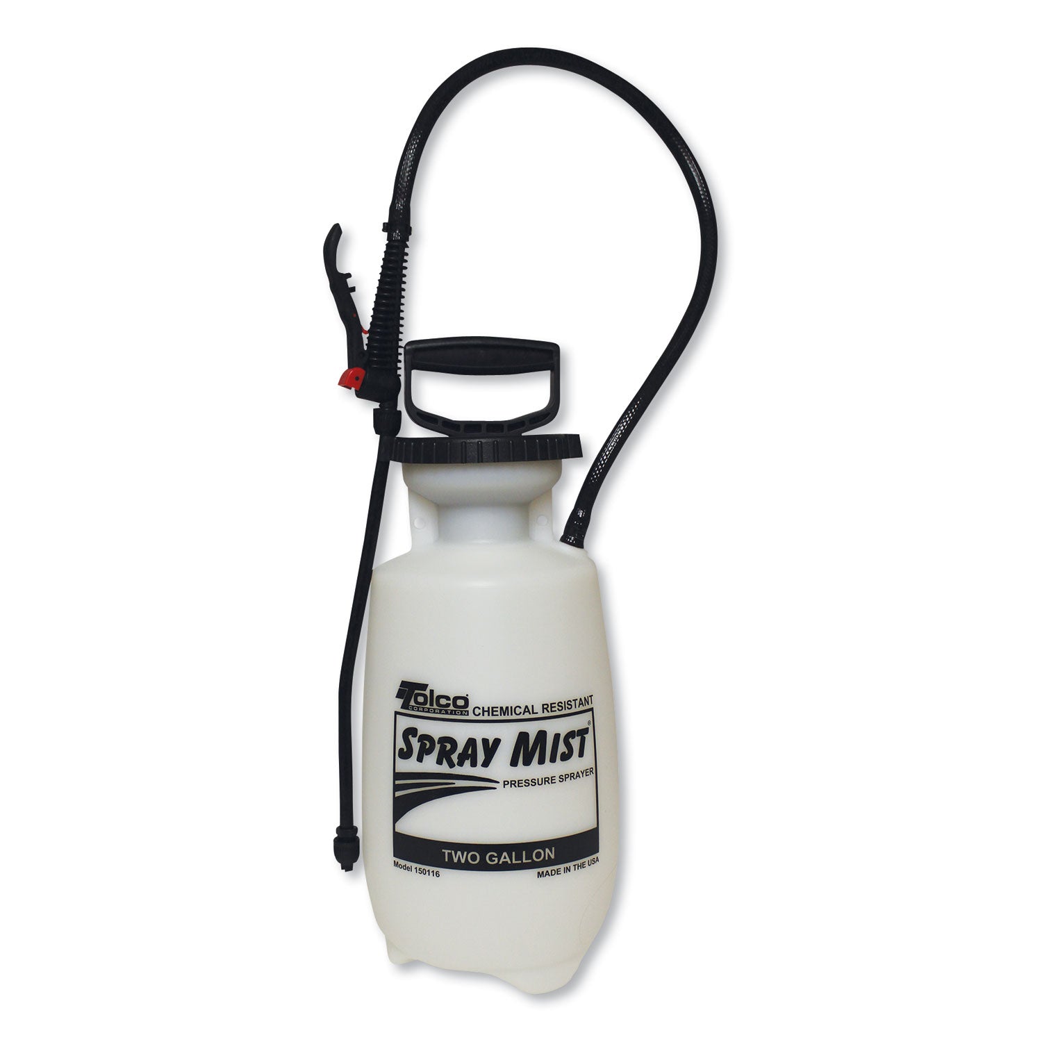 Chemical Resistant Tank Sprayer, 2 gal, 0.63" x 28" Hose, White
