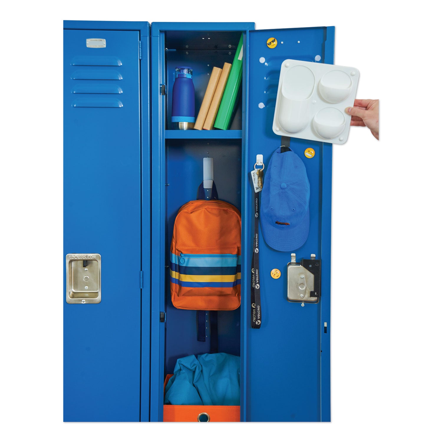 VELCRO® Brand Sticky-Back Fasteners, Removable Adhesive, 0.75" Dia, White, 200/box