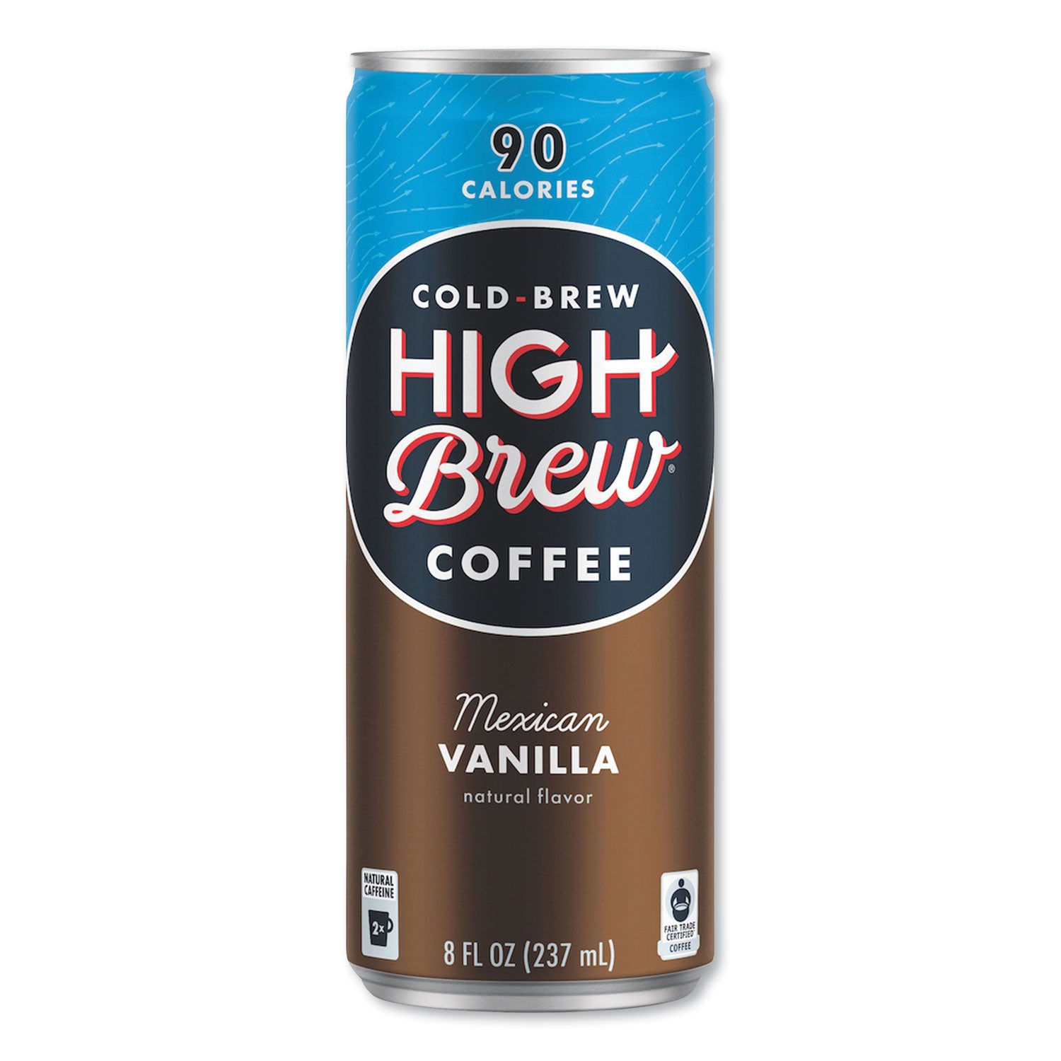 HIGH Brew® Coffee Cold Brew Coffee + Protein, Mexican Vanilla, 8 Oz Can, 12/pack
