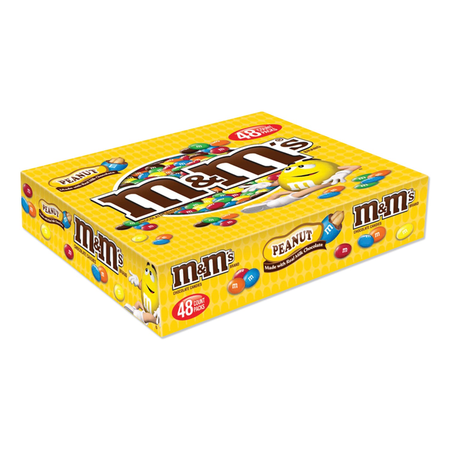 M & M's® Chocolate Candies, Peanut, Individually Wrapped, 1.74 Oz, 48/box