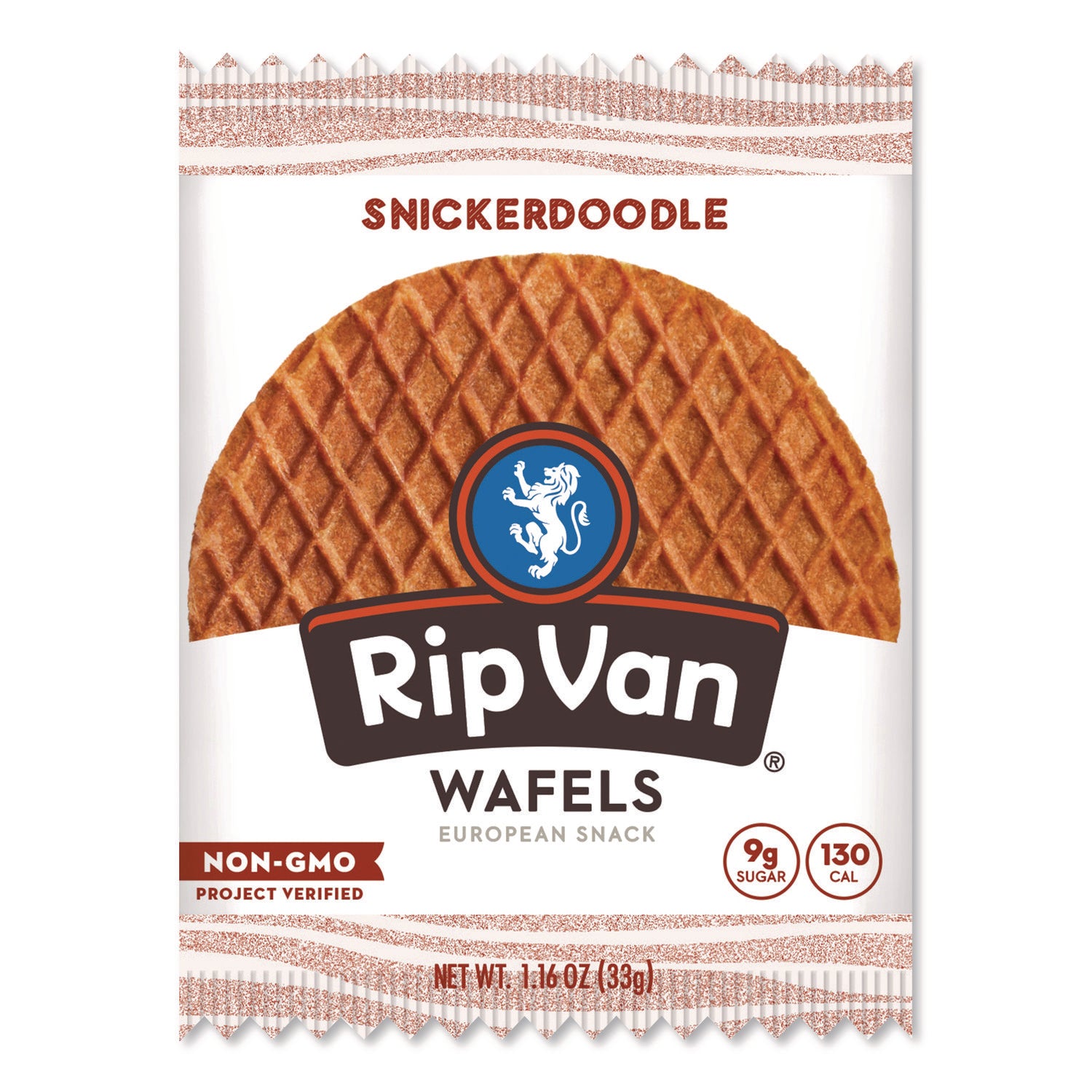 Rip Van® Wafels - Single Serve, Snickerdoodle, 1.16 Oz Pack, 12/box