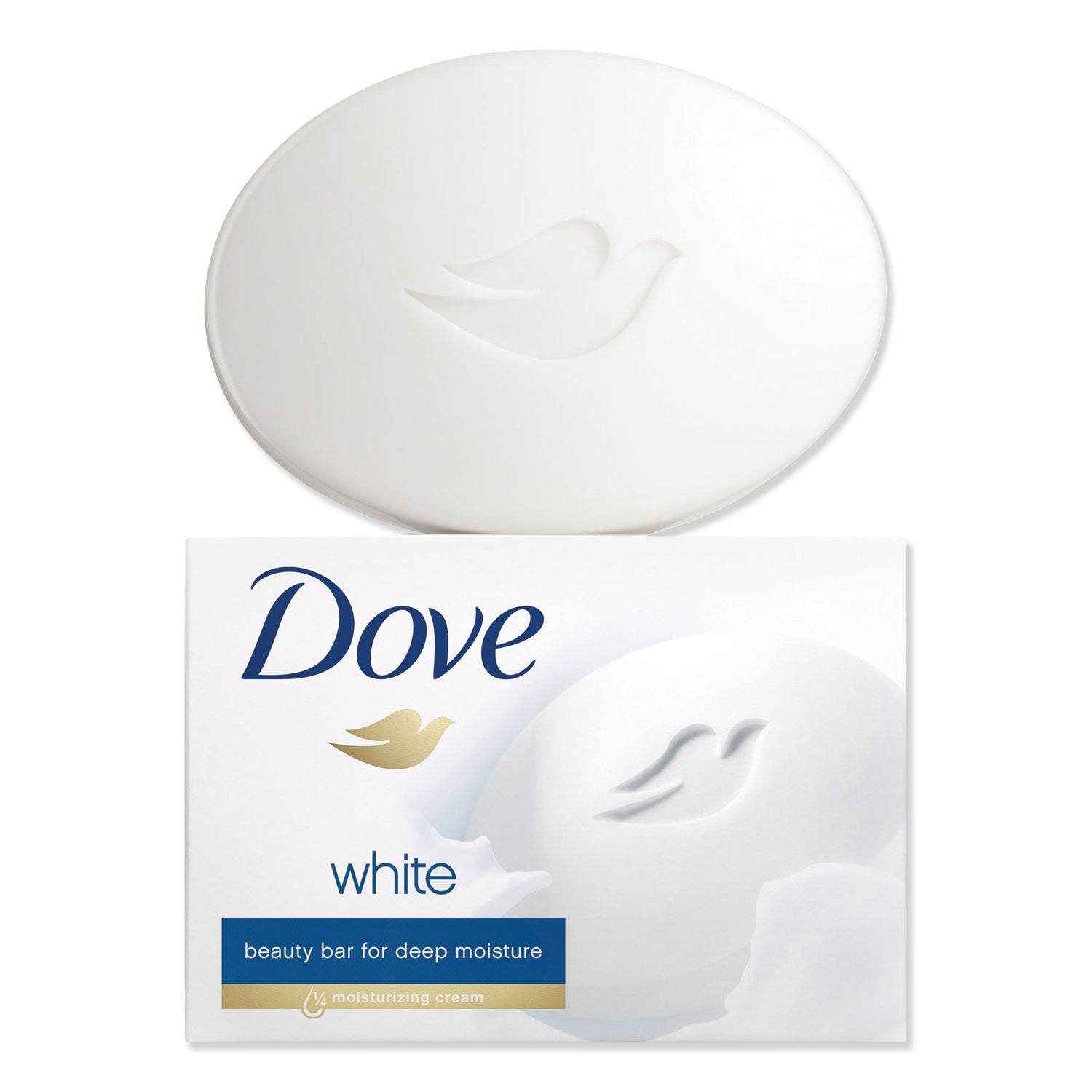 Dove® White Beauty Bar, Light Scent, 3.17 Oz, 12/carton