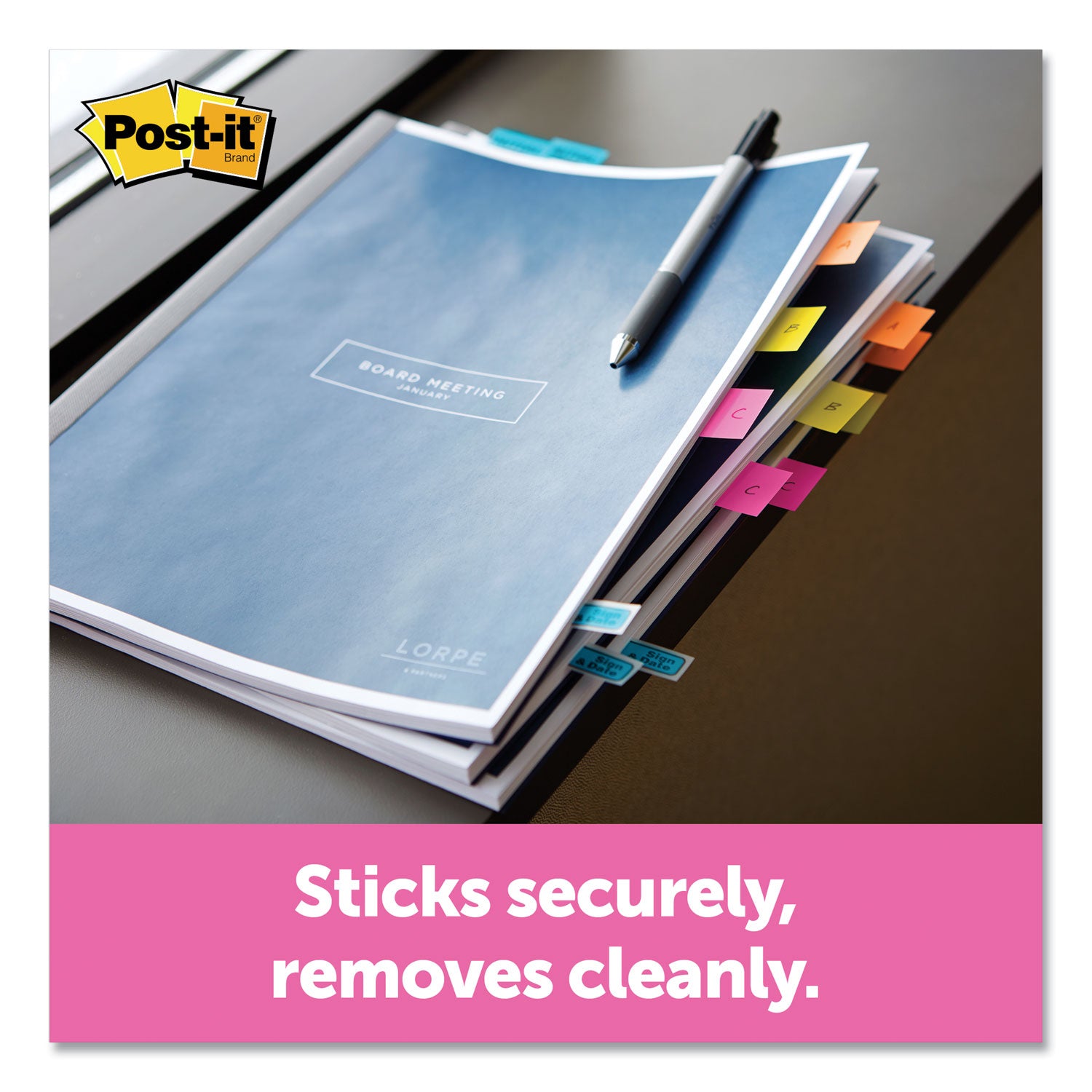 Post-it® Flags Page Flags In Portable Dispenser, Assorted Brights, 60 Flags/pack