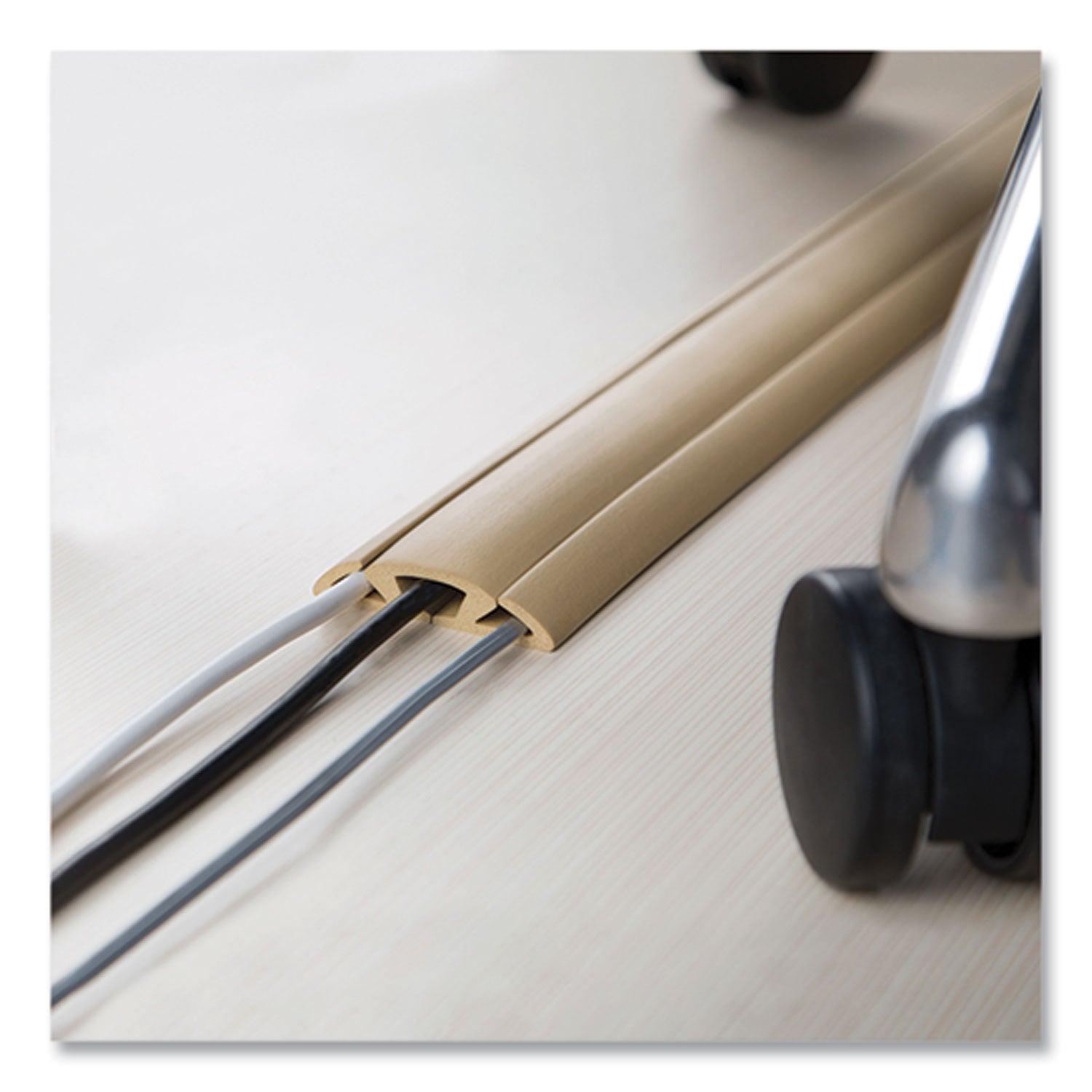 UT Wire® Cord Protector and Concealer, 2.6" x 5 ft, Beige