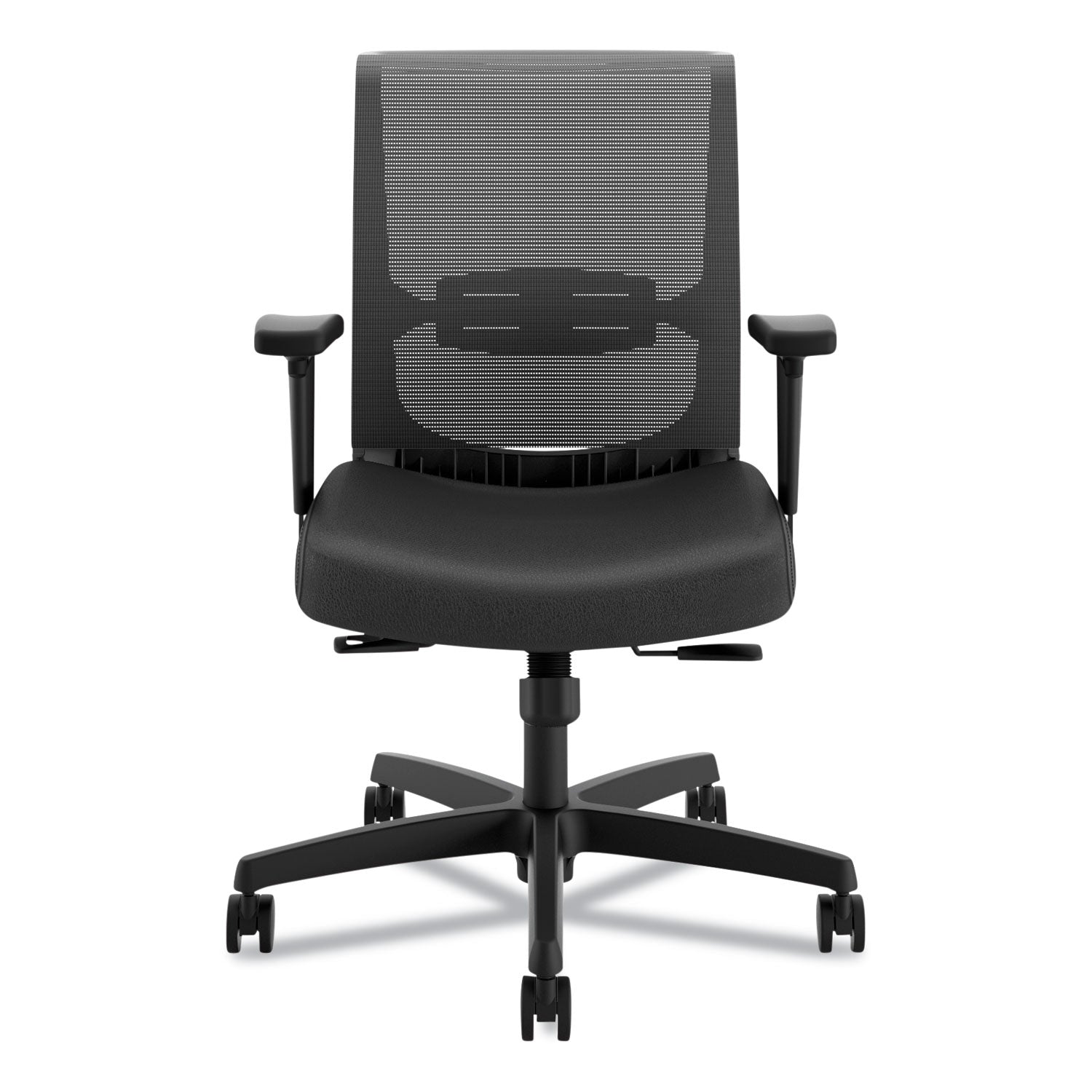 HON® Convergence Mid-Back Task Chair, Synchro-Tilt And Seat Glide, Supports Up To 275 Lb, Black