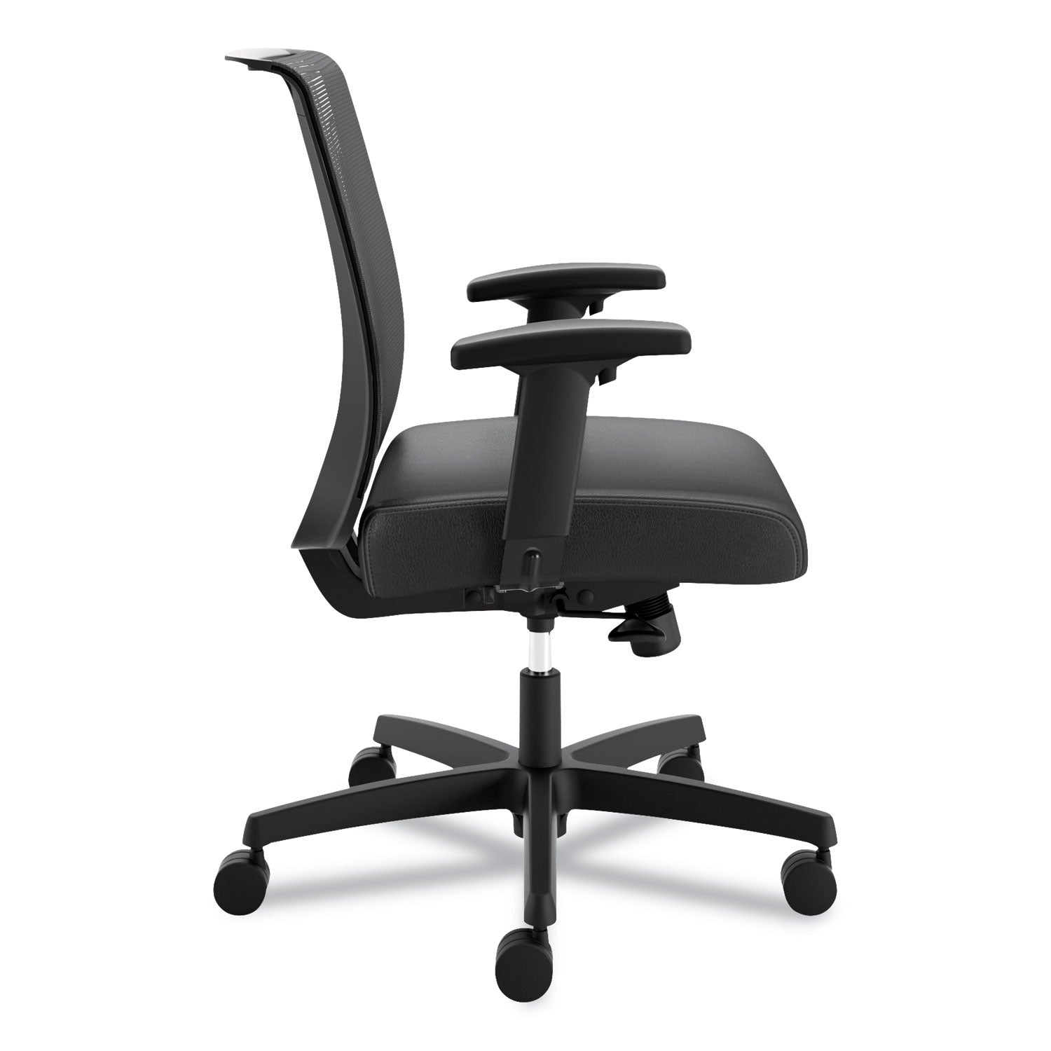 HON® Convergence Mid-Back Task Chair, Synchro-Tilt And Seat Glide, Supports Up To 275 Lb, Black