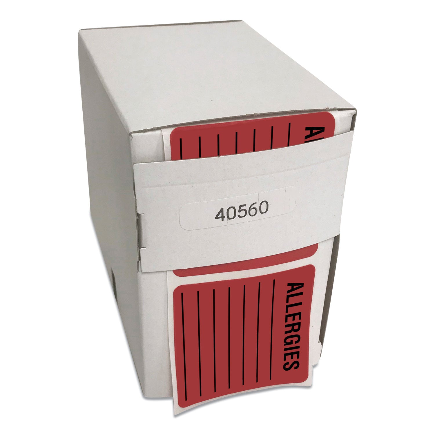 Tabbies® Allergy Warning Labels, Allergies, 2 X 2, Fluorescent Red, 500/roll