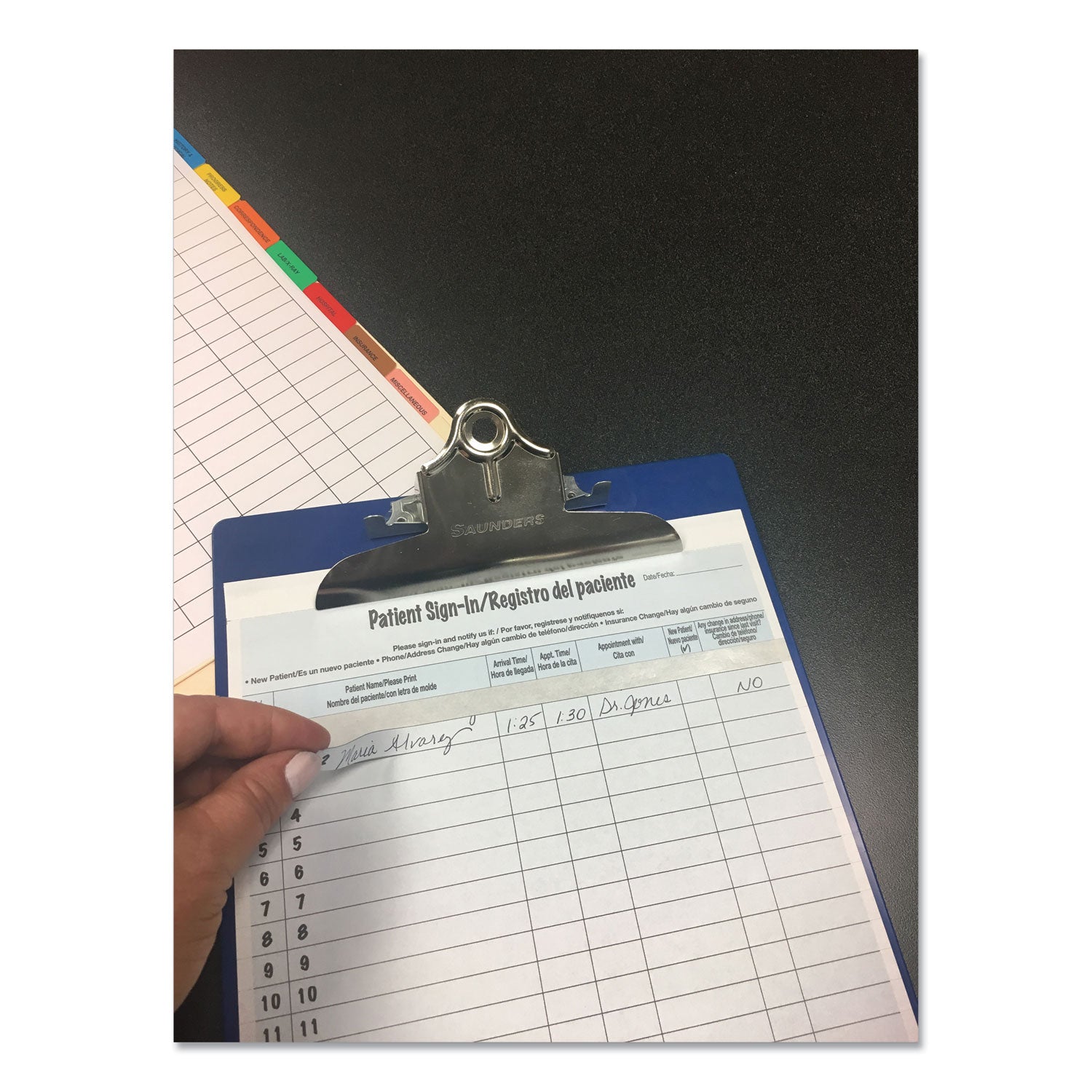 Tabbies® Hipaa Labels, Patient Sign-In, 8.5 X 11, Blue, 23/sheet, 125 Sheets/pack