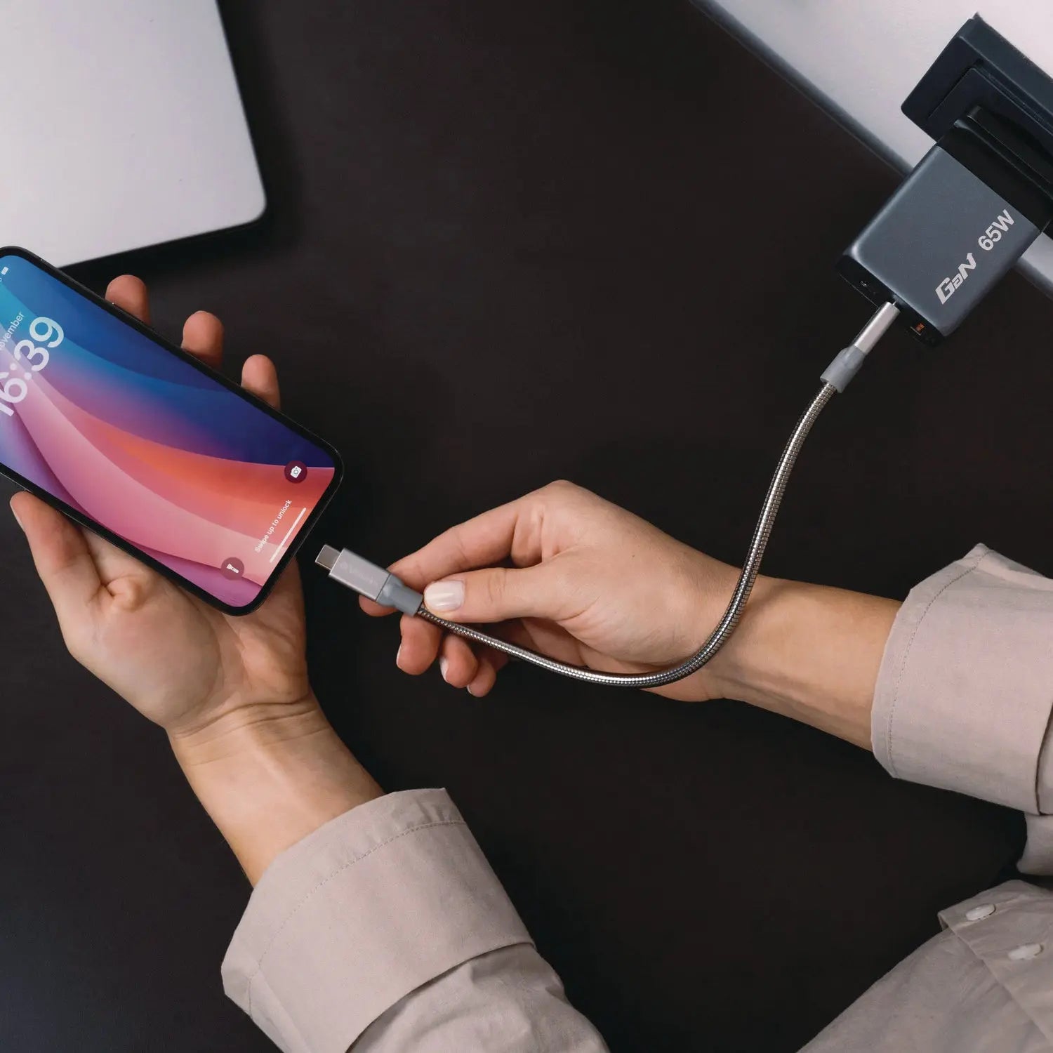 65 W 3-Port GaN Wall Charger, Black/Gray Verbatim® Flipcost