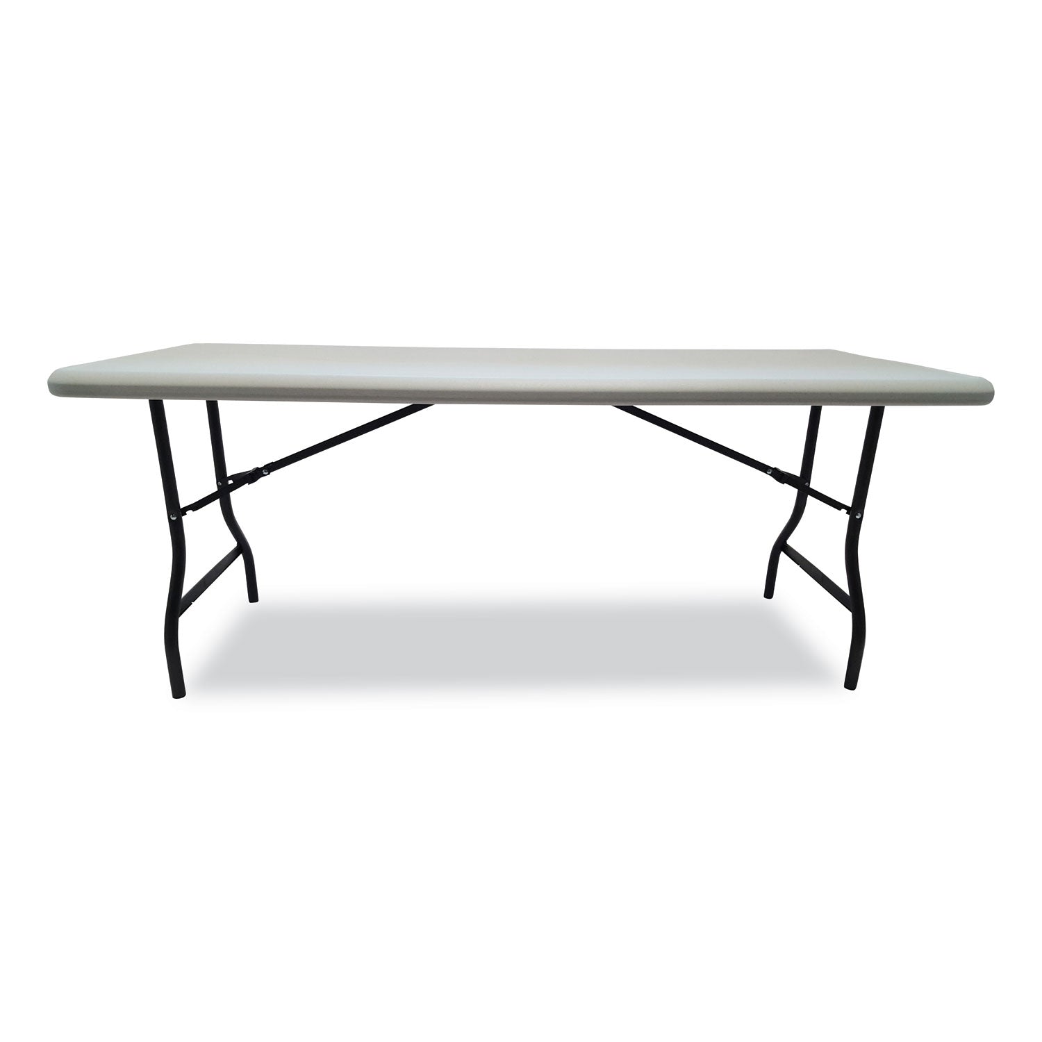IndestrucTable Industrial Folding Table, Rectangular, 72" x 30" x 29", Platinum