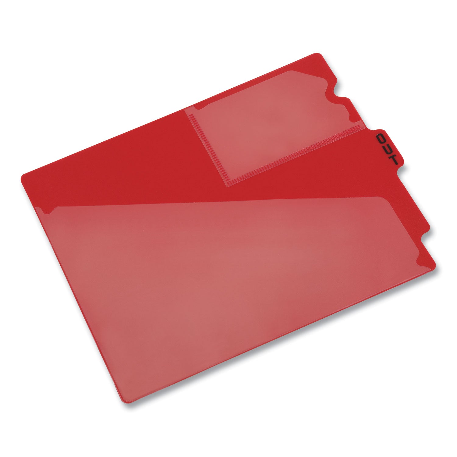 Pendaflex® Colored Poly End Tab "Out" Guides, 1/3-Cut: Center Position, For Letter Size Files, Red, 50/Box