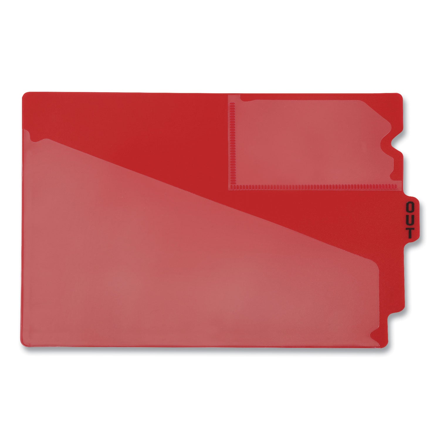 Pendaflex® Colored Poly End Tab "Out" Guides, 1/3-Cut: Center Position, For Letter Size Files, Red, 50/Box