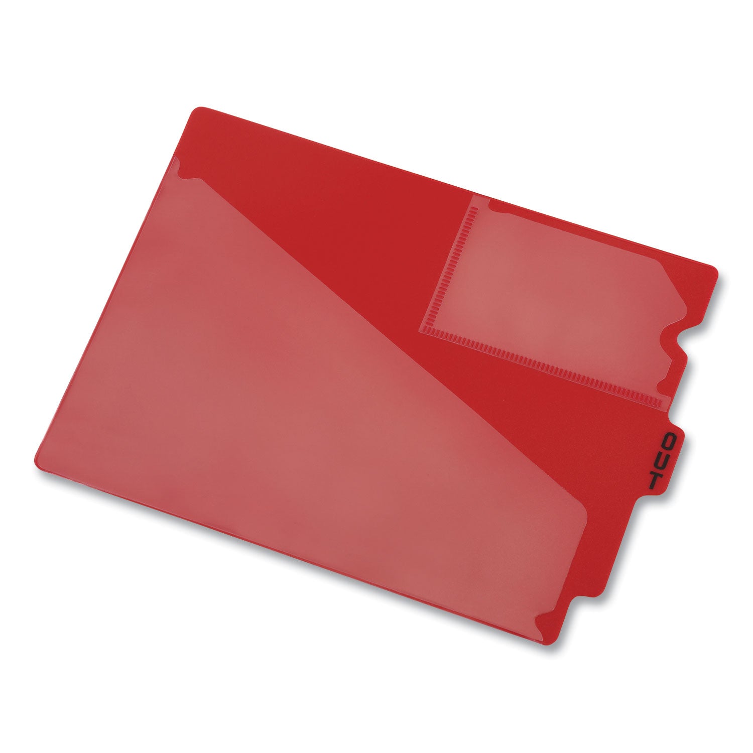 Pendaflex® Colored Poly End Tab "Out" Guides, 1/3-Cut: Center Position, For Letter Size Files, Red, 50/Box