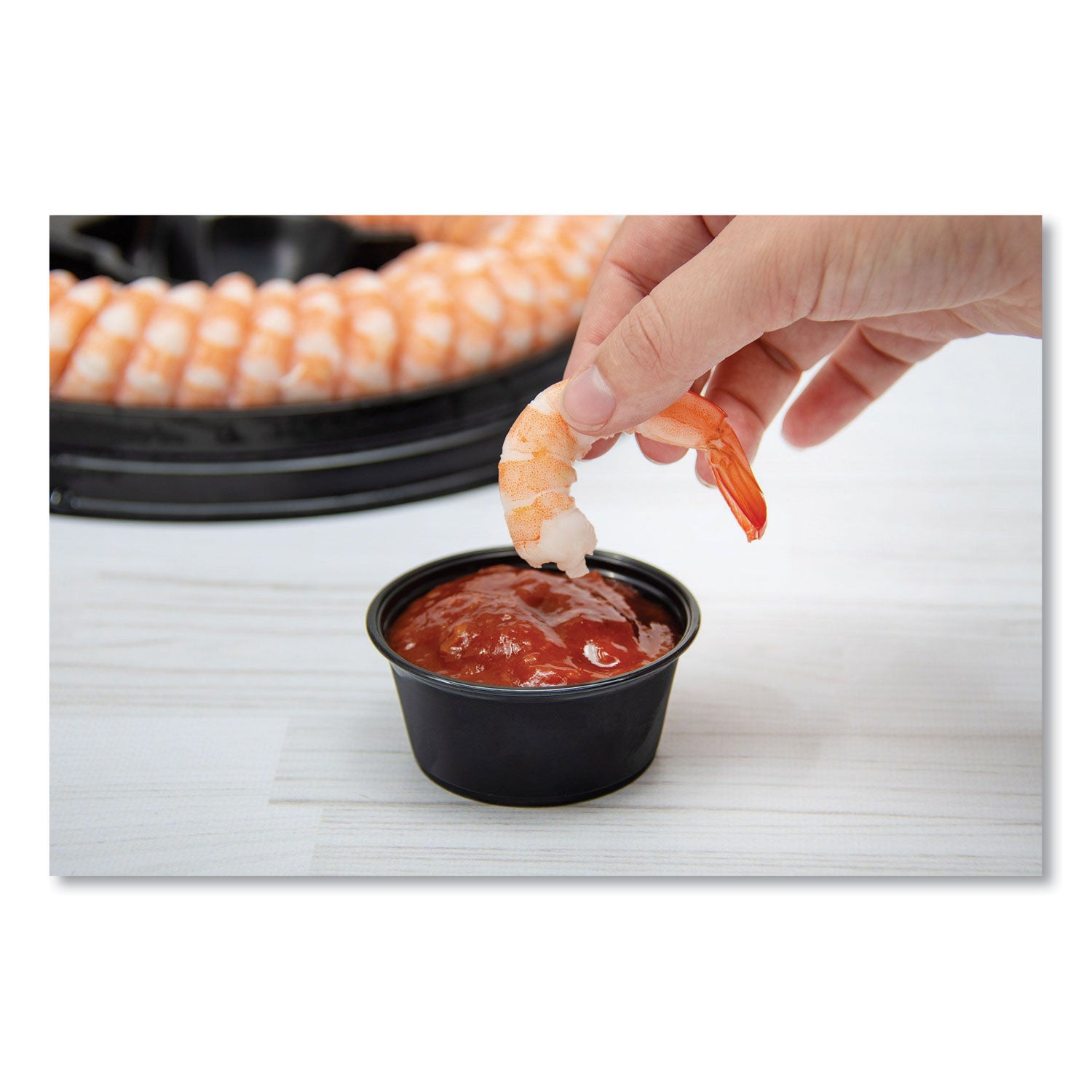 Dart® Conex Complements Portion/Medicine Cups, 3.25 oz, Plastic, Black, 125/Bag, 20 Bags/Carton