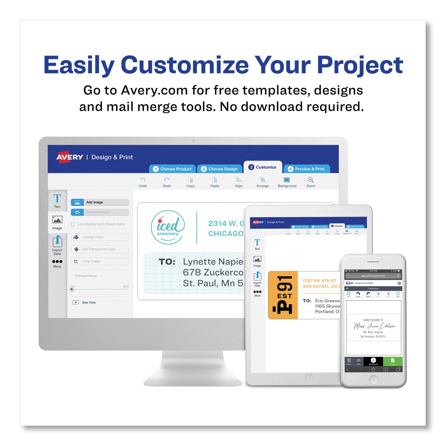 Avery® Easy Peel White Address Labels W/ Sure Feed Technology, Laser Printers, 0.66 X 1.75, White, 60/sheet, 25 Sheets/pack