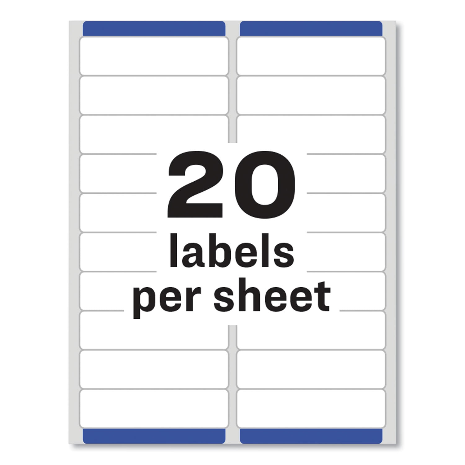 Avery® Easy Peel White Address Labels W/ Sure Feed Technology, Laser Printers, 1 X 4, White, 20/sheet, 25 Sheets/pack
