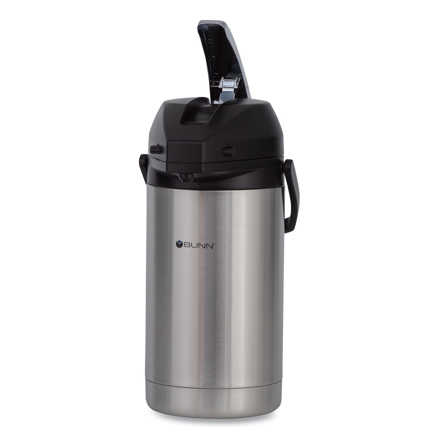 BUNN® 3 Liter Lever Action Airpot, Stainless Steel/black